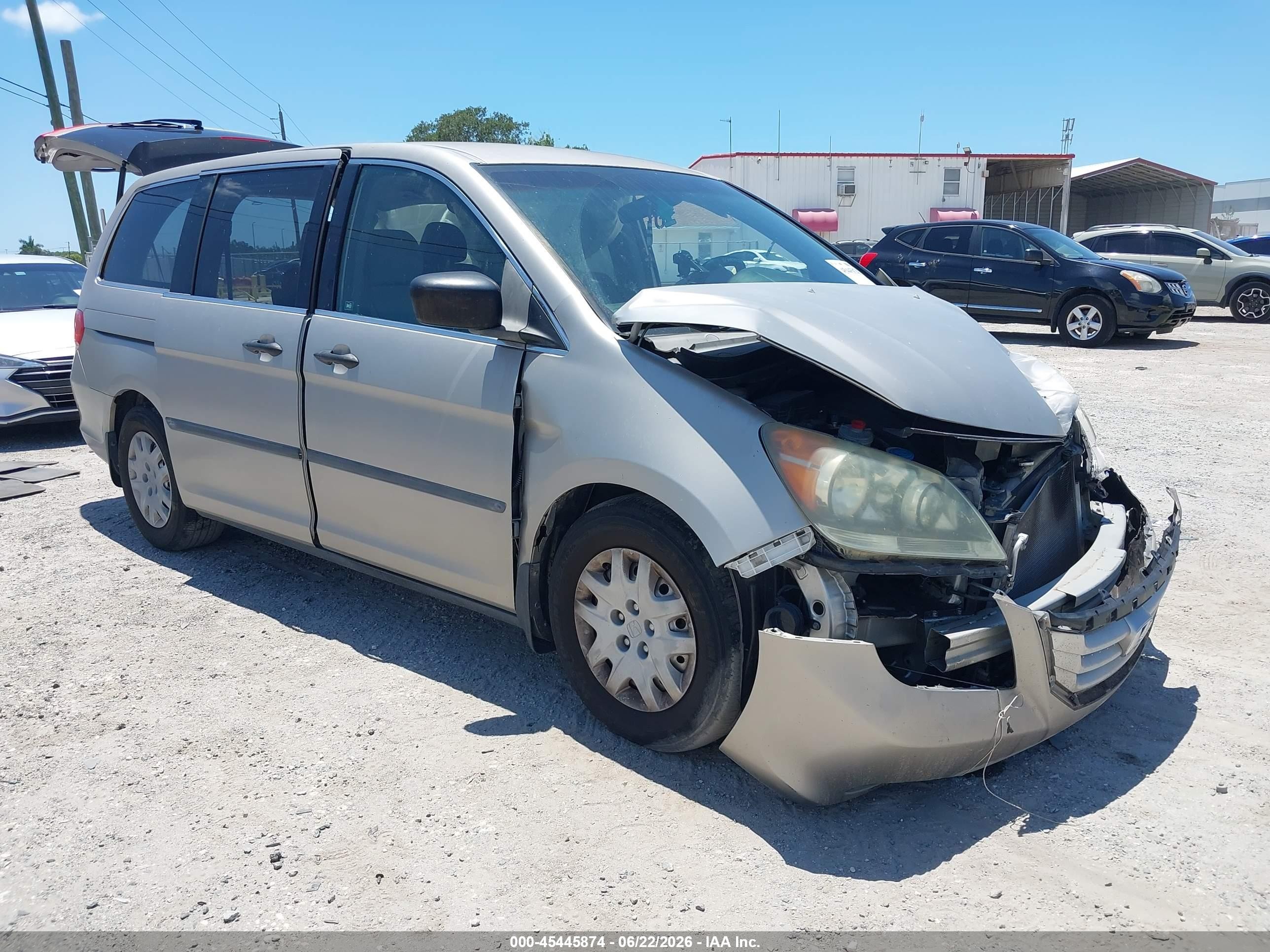 2009 Honda Odyssey Lx Yellow vin: 5FNRL38229B044439