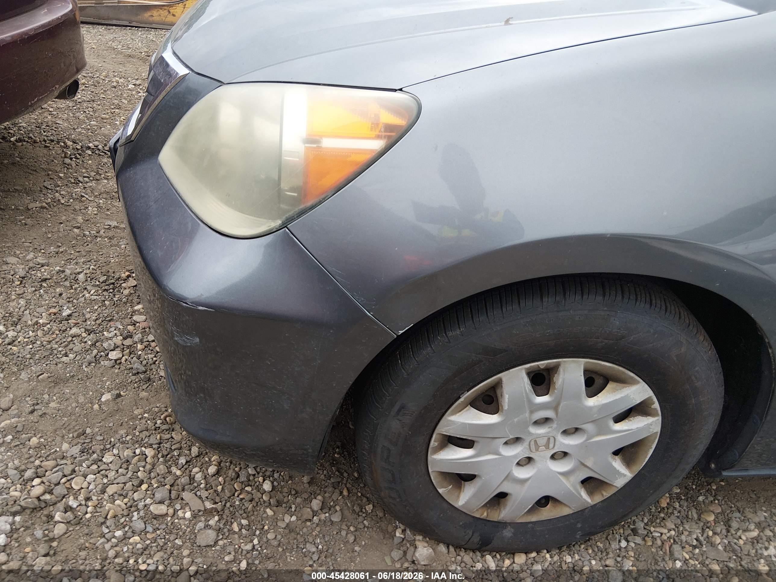 2009 Honda Odyssey Lx Gray vin: 5FNRL38229B045784