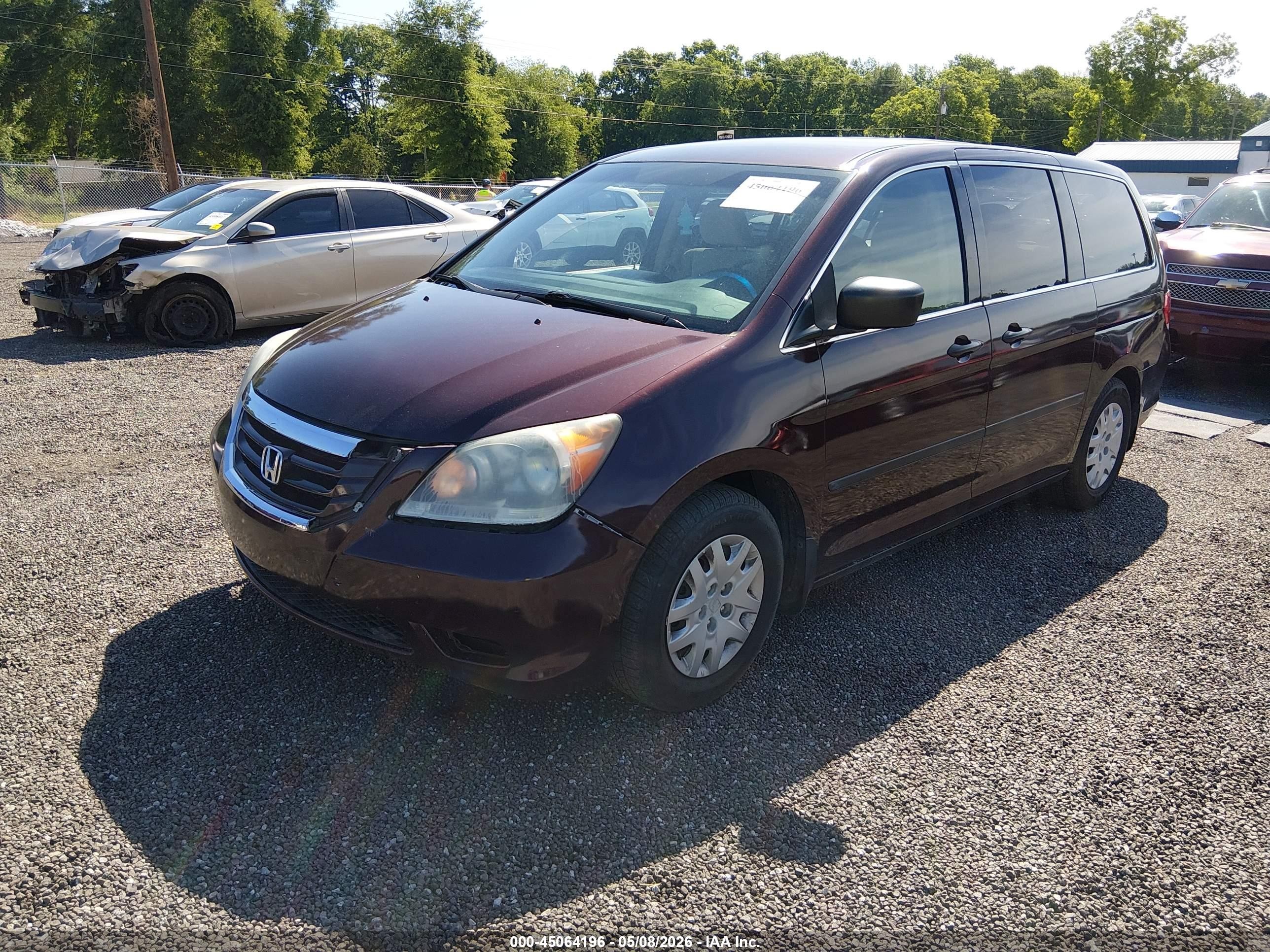 2009 Honda Odyssey Lx Burgundy vin: 5FNRL38229B048720