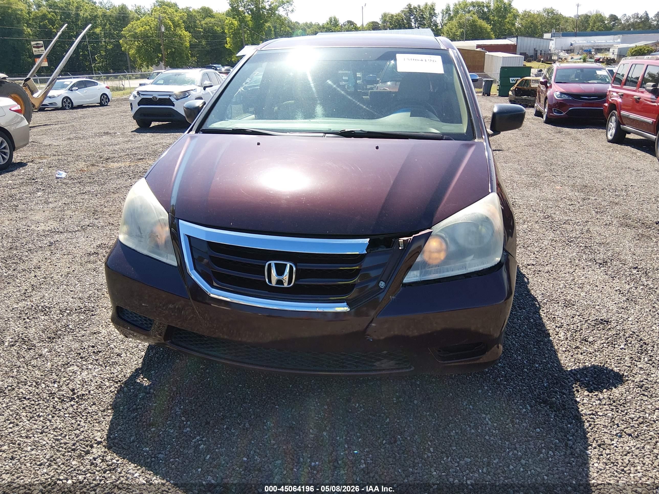 2009 Honda Odyssey Lx Burgundy vin: 5FNRL38229B048720