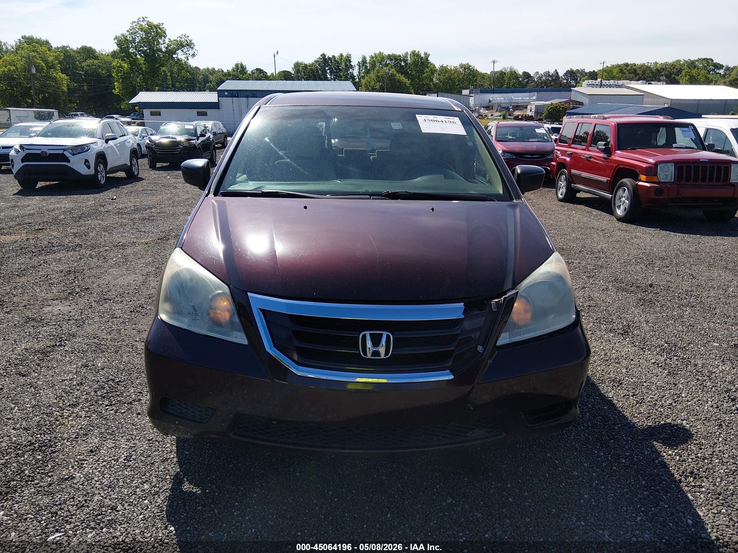 2009 Honda Odyssey Lx Burgundy vin: 5FNRL38229B048720