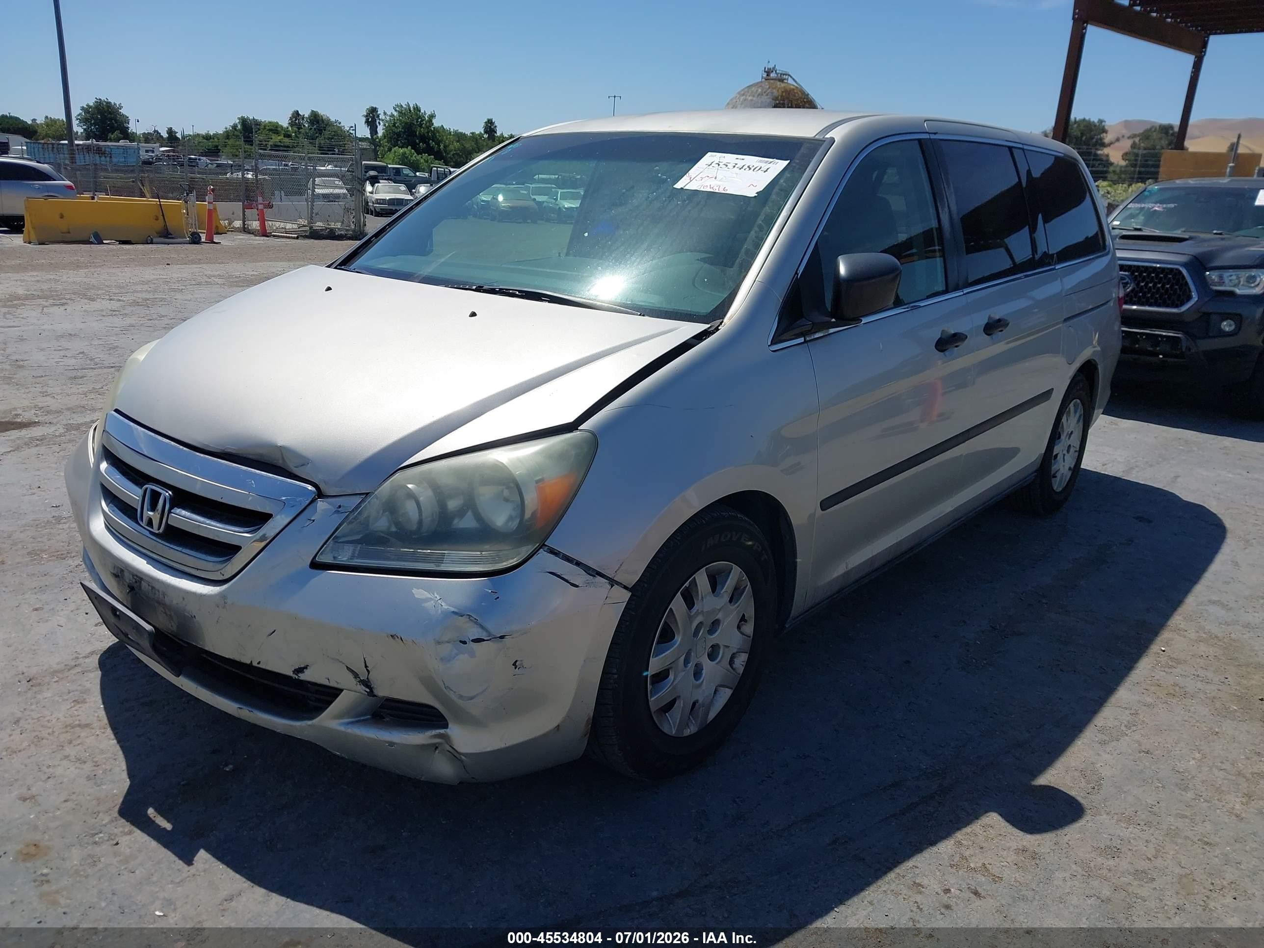 2006 Honda Odyssey Lx Silver vin: 5FNRL38236B006763