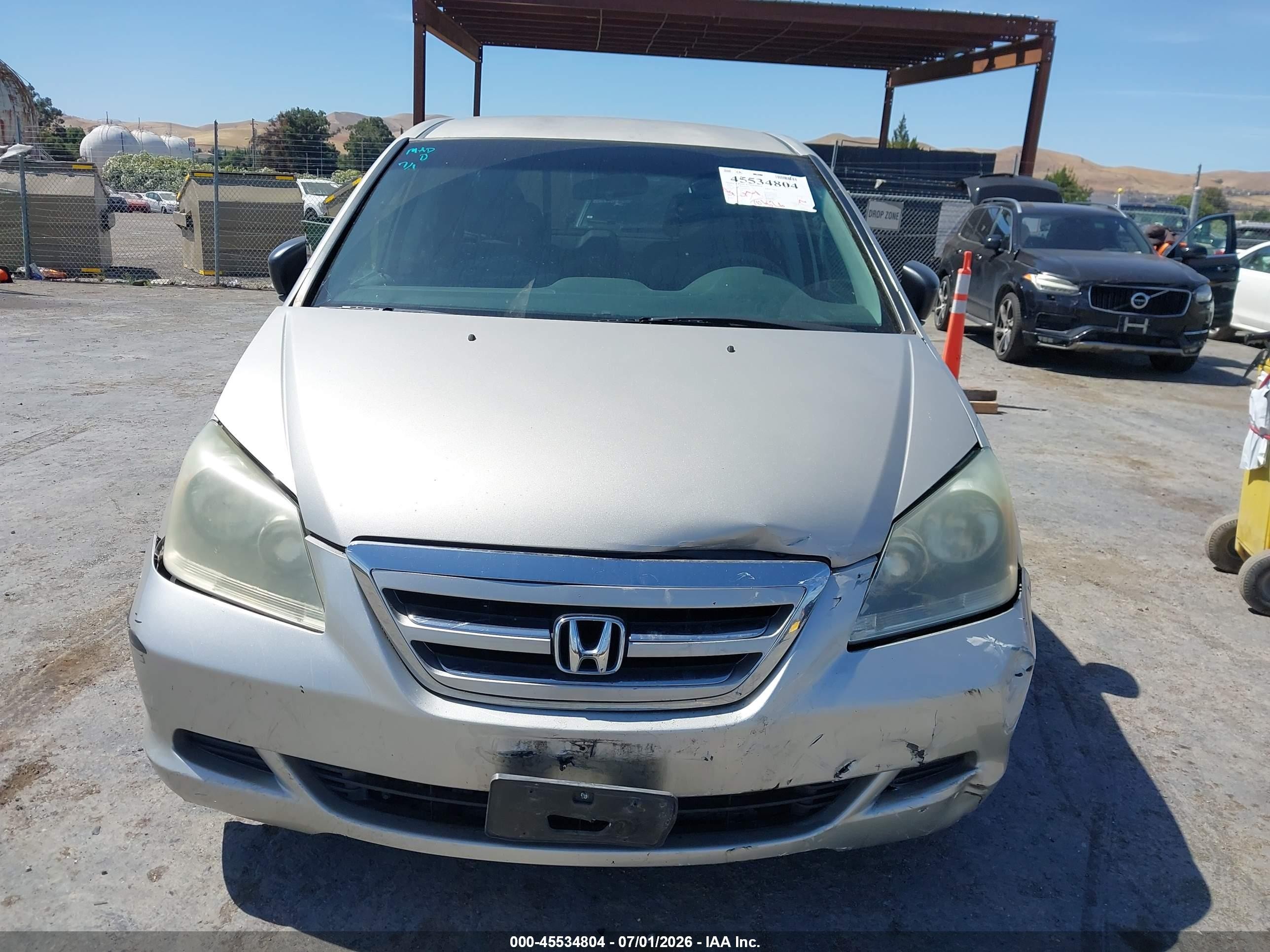 2006 Honda Odyssey Lx Silver vin: 5FNRL38236B006763