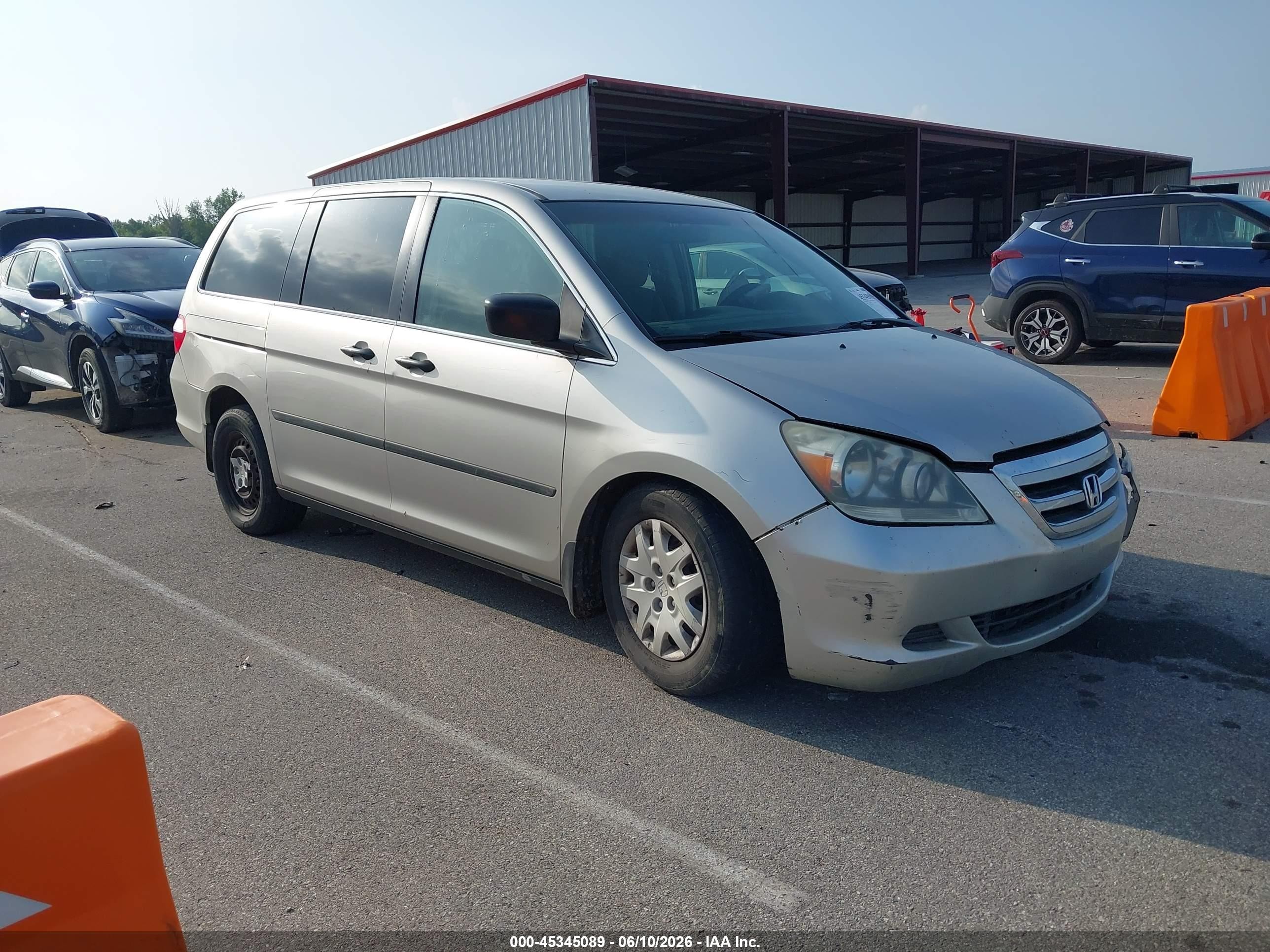 2006 Honda Odyssey Lx Silver vin: 5FNRL38236B099462