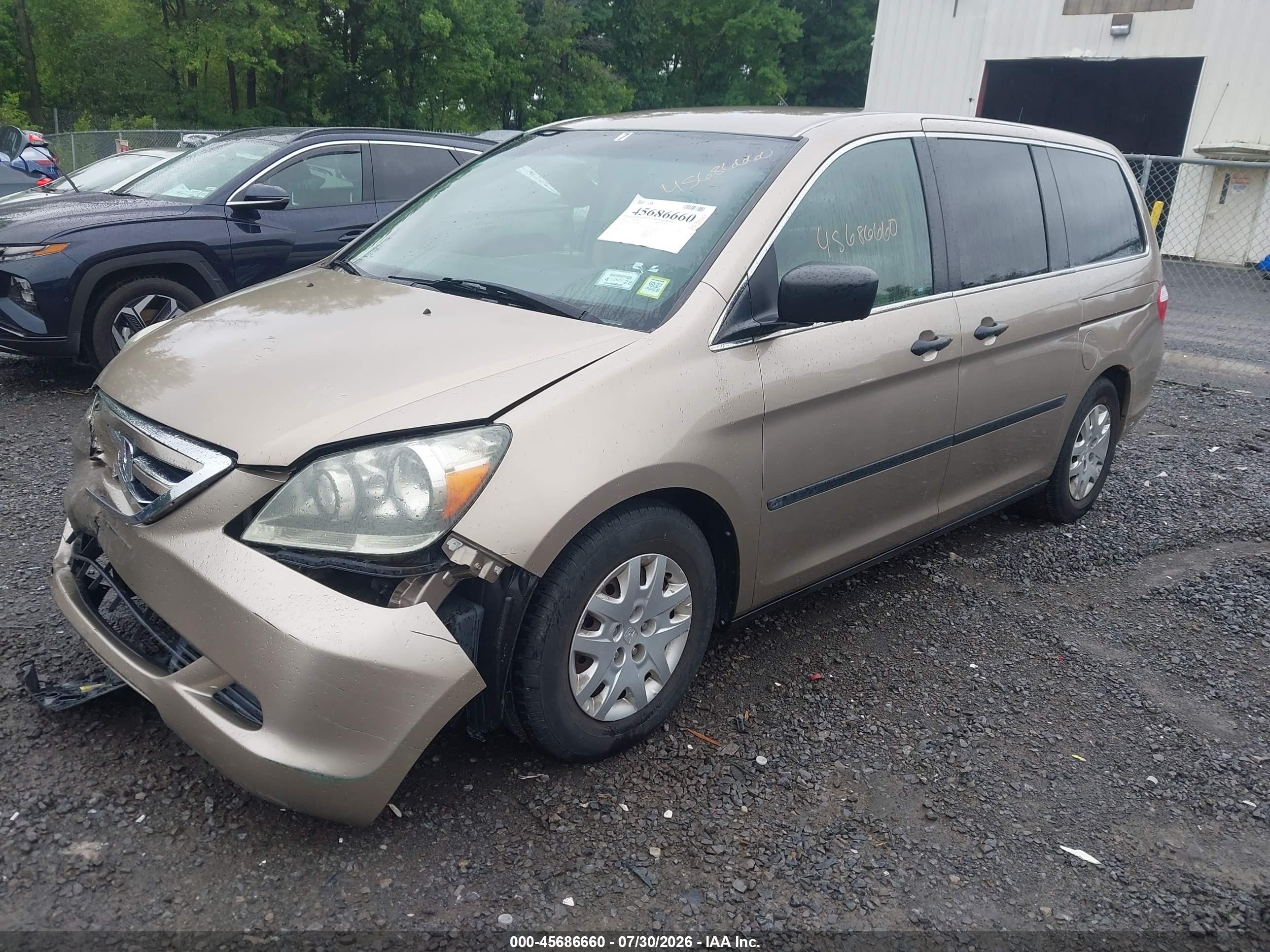 2007 Honda Odyssey Lx Gold vin: 5FNRL38237B026948