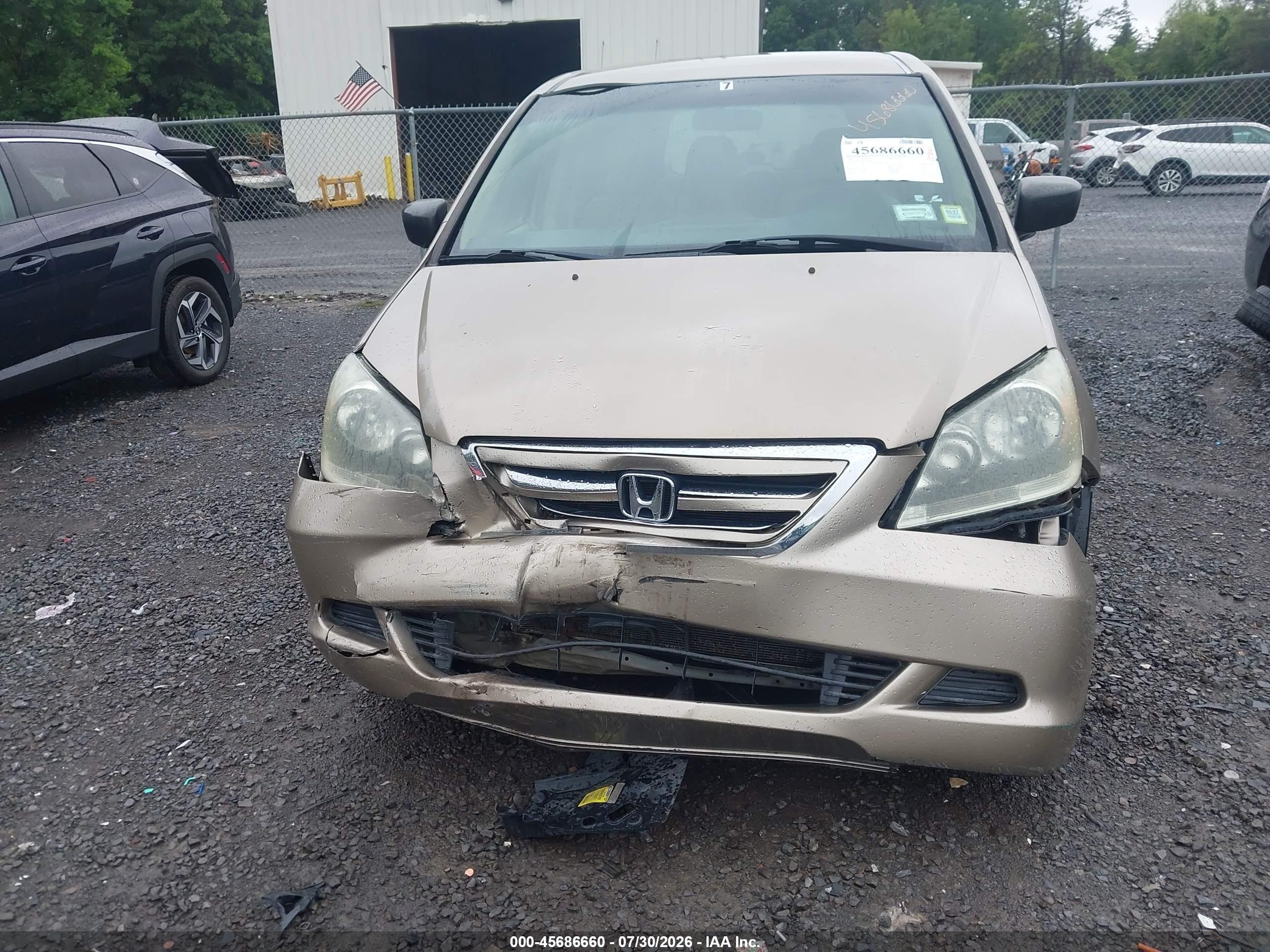 2007 Honda Odyssey Lx Gold vin: 5FNRL38237B026948
