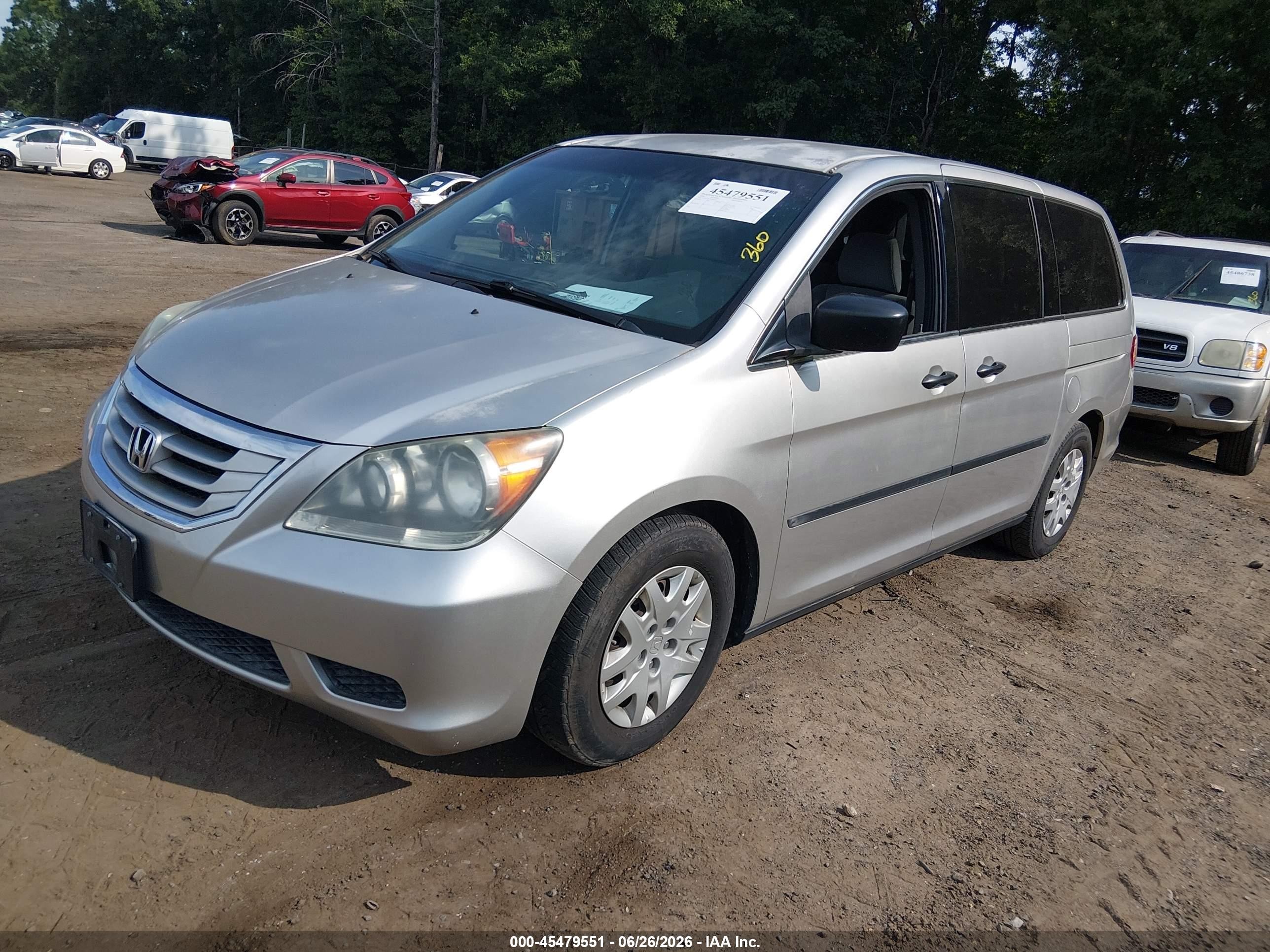 2008 Honda Odyssey Lx Silver vin: 5FNRL38238B007303
