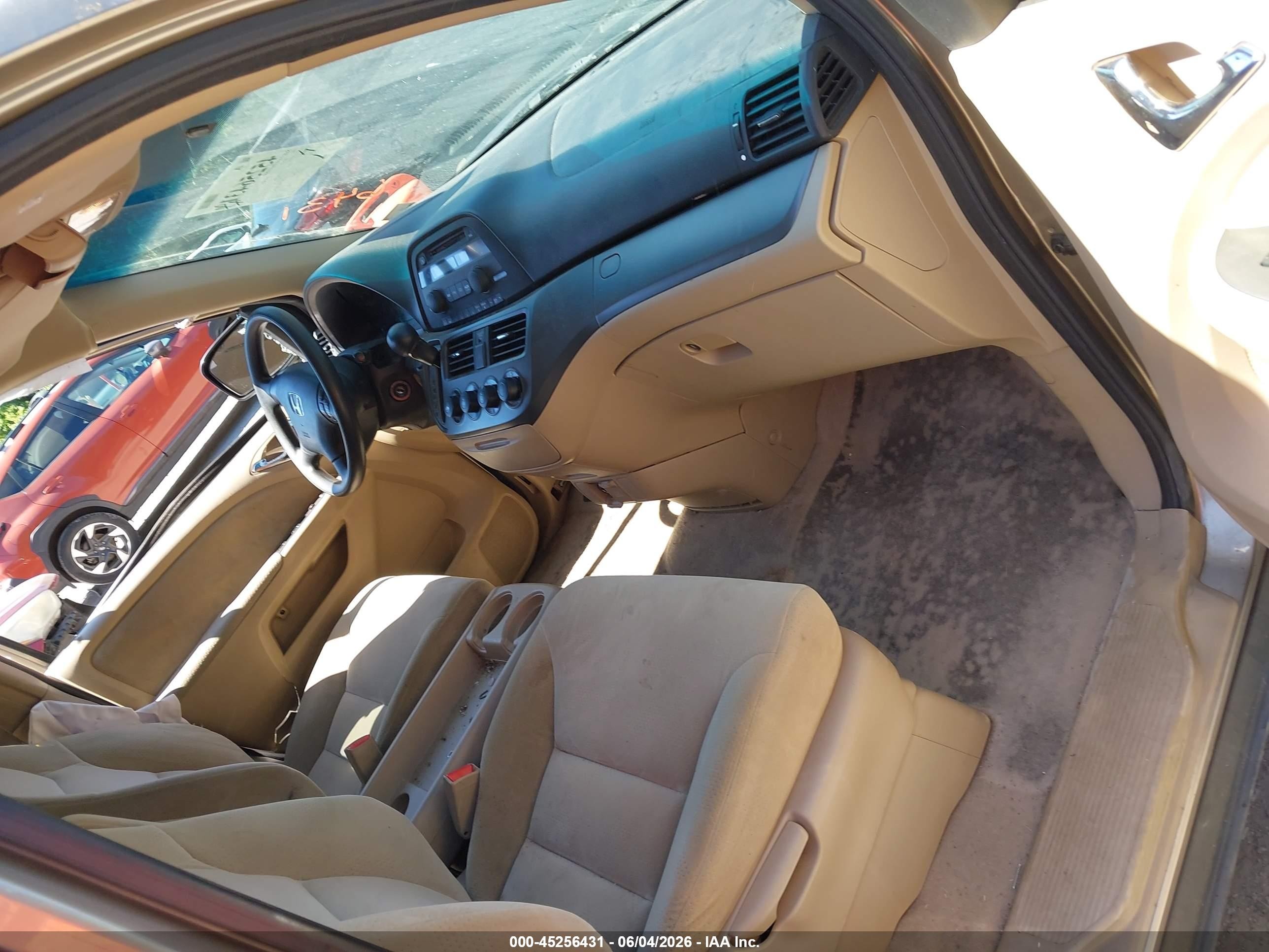 2006 Honda Odyssey Lx Золотой vin: 5FNRL38246B062291