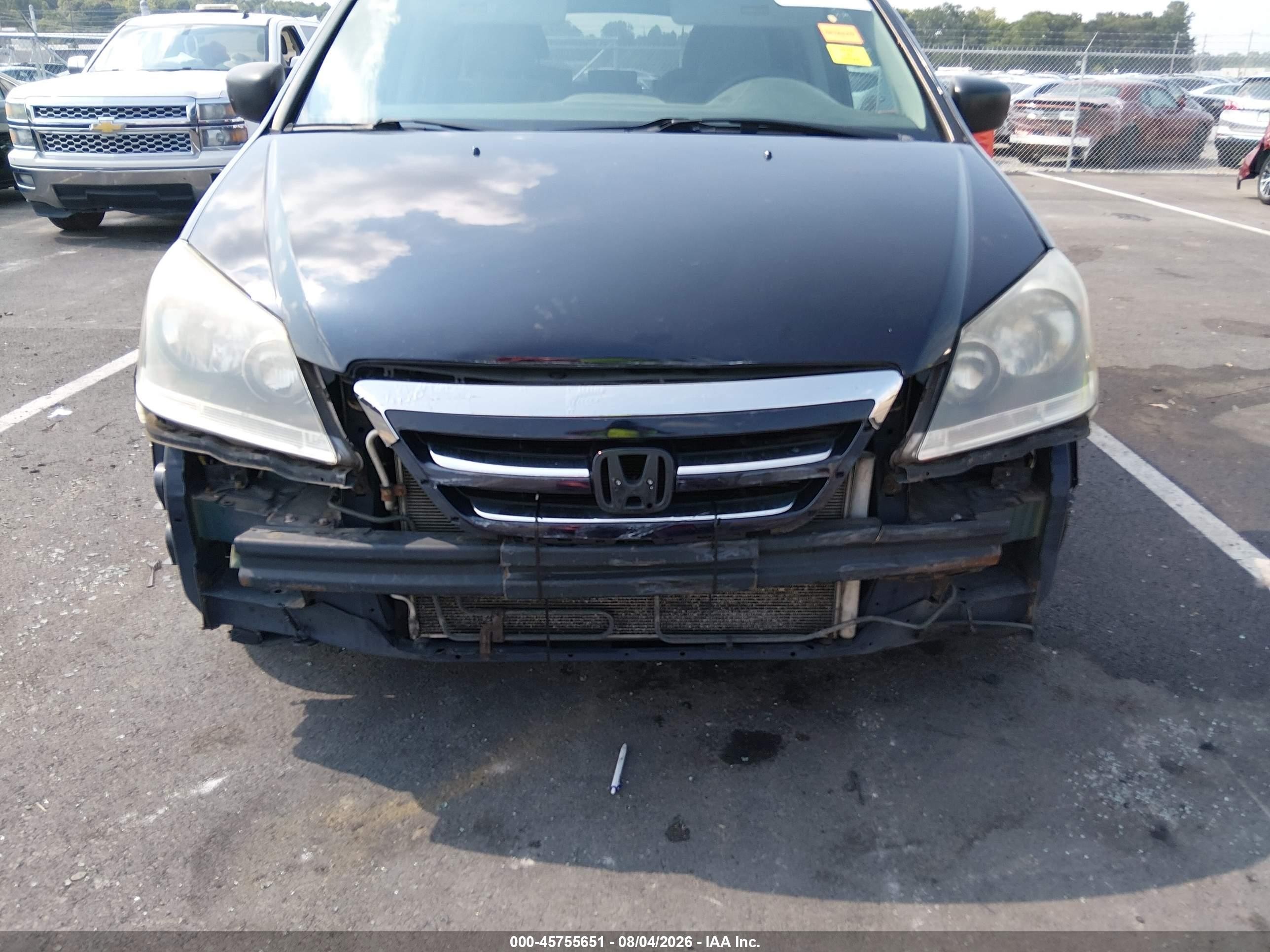 2007 Honda Odyssey Lx Blue vin: 5FNRL38247B076225