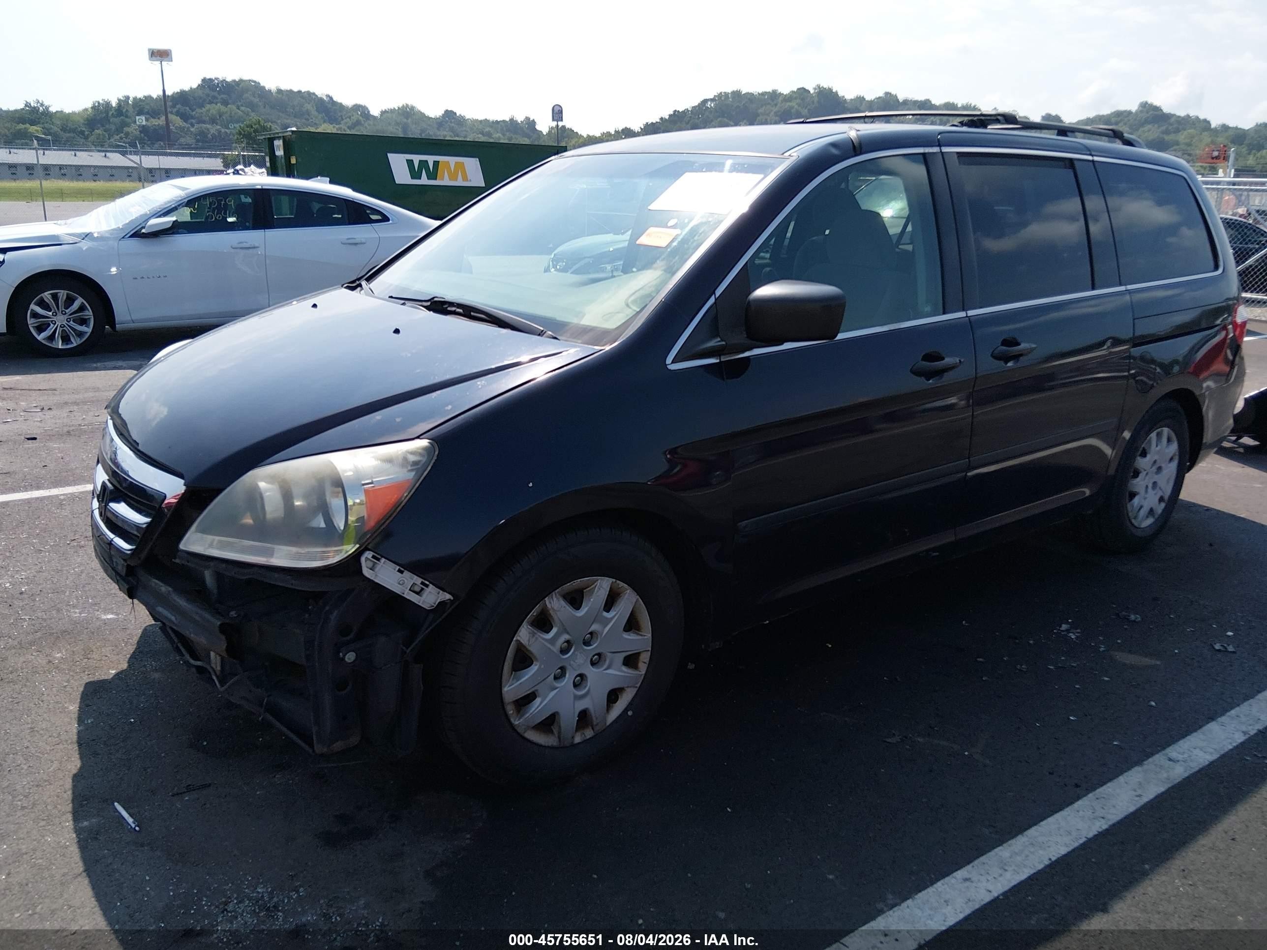 2007 Honda Odyssey Lx Blue vin: 5FNRL38247B076225