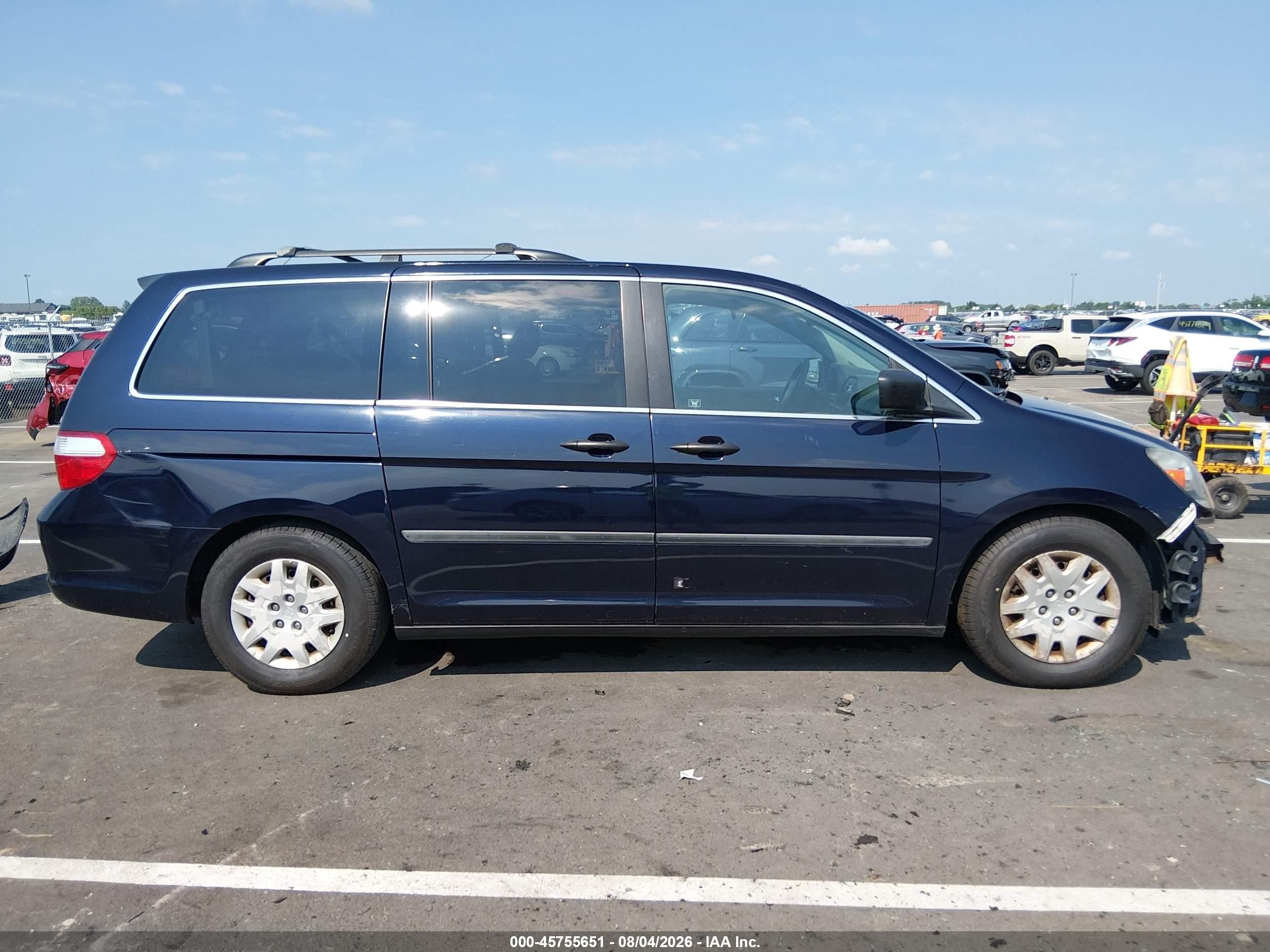 2007 Honda Odyssey Lx Blue vin: 5FNRL38247B076225