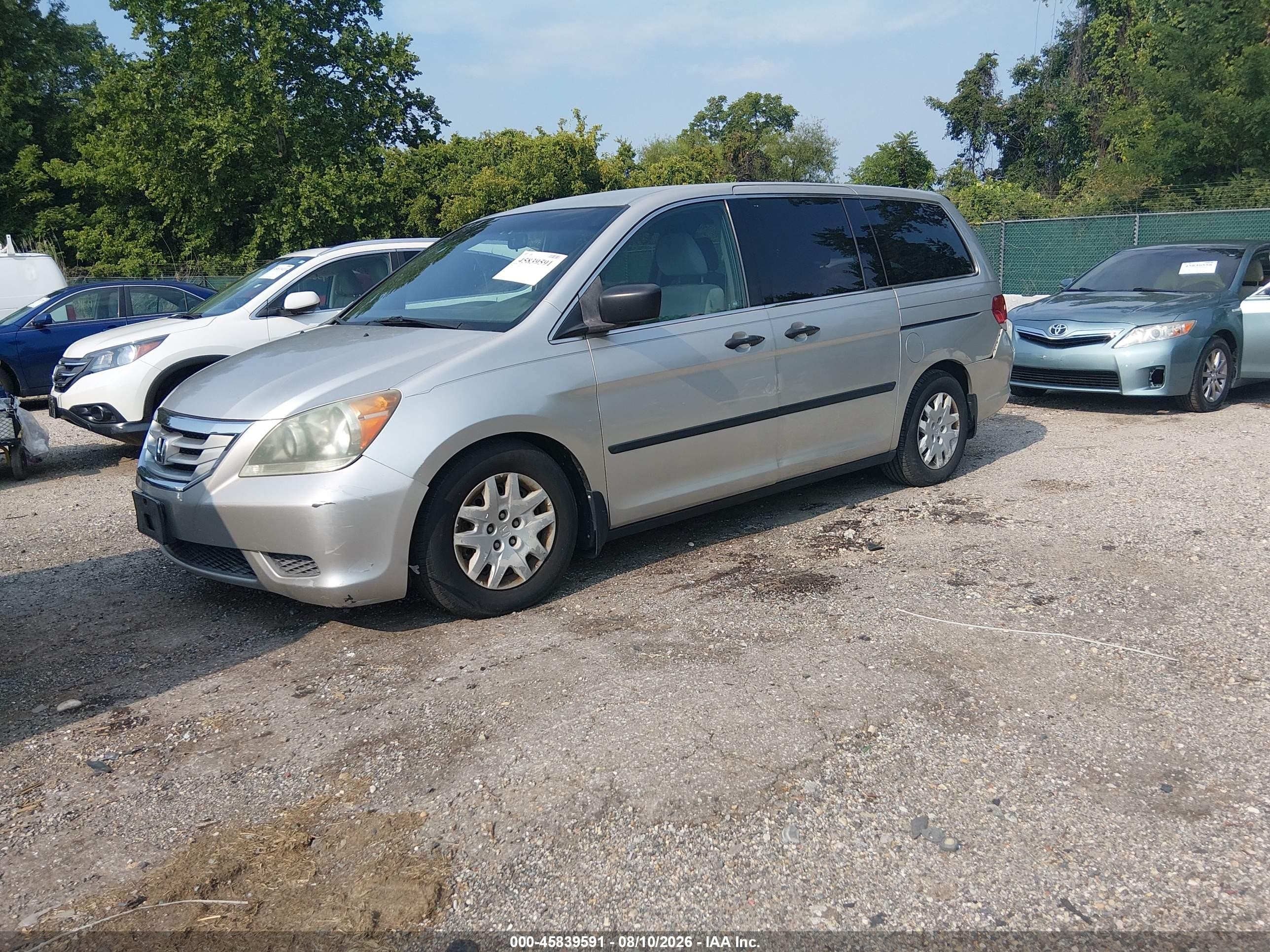 2008 Honda Odyssey Lx Silver vin: 5FNRL38248B045123