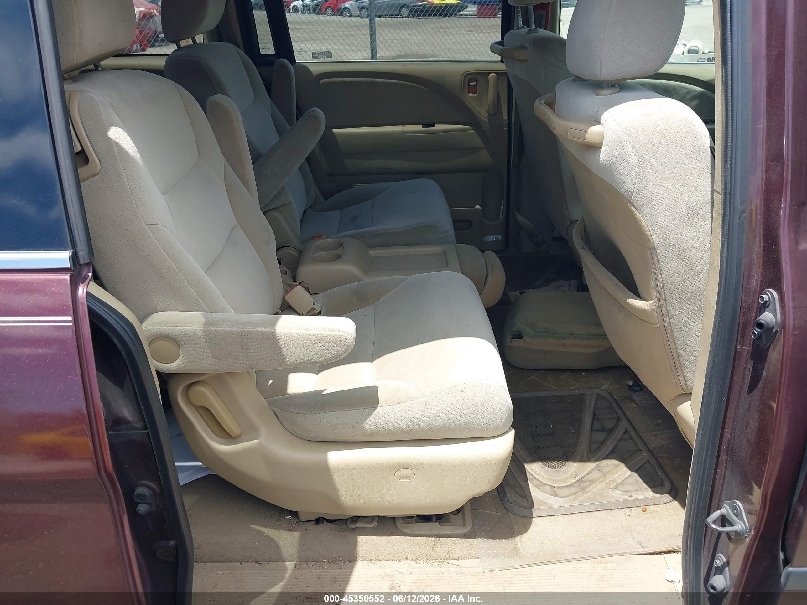 2009 Honda Odyssey Lx Burgundy vin: 5FNRL38249B046886