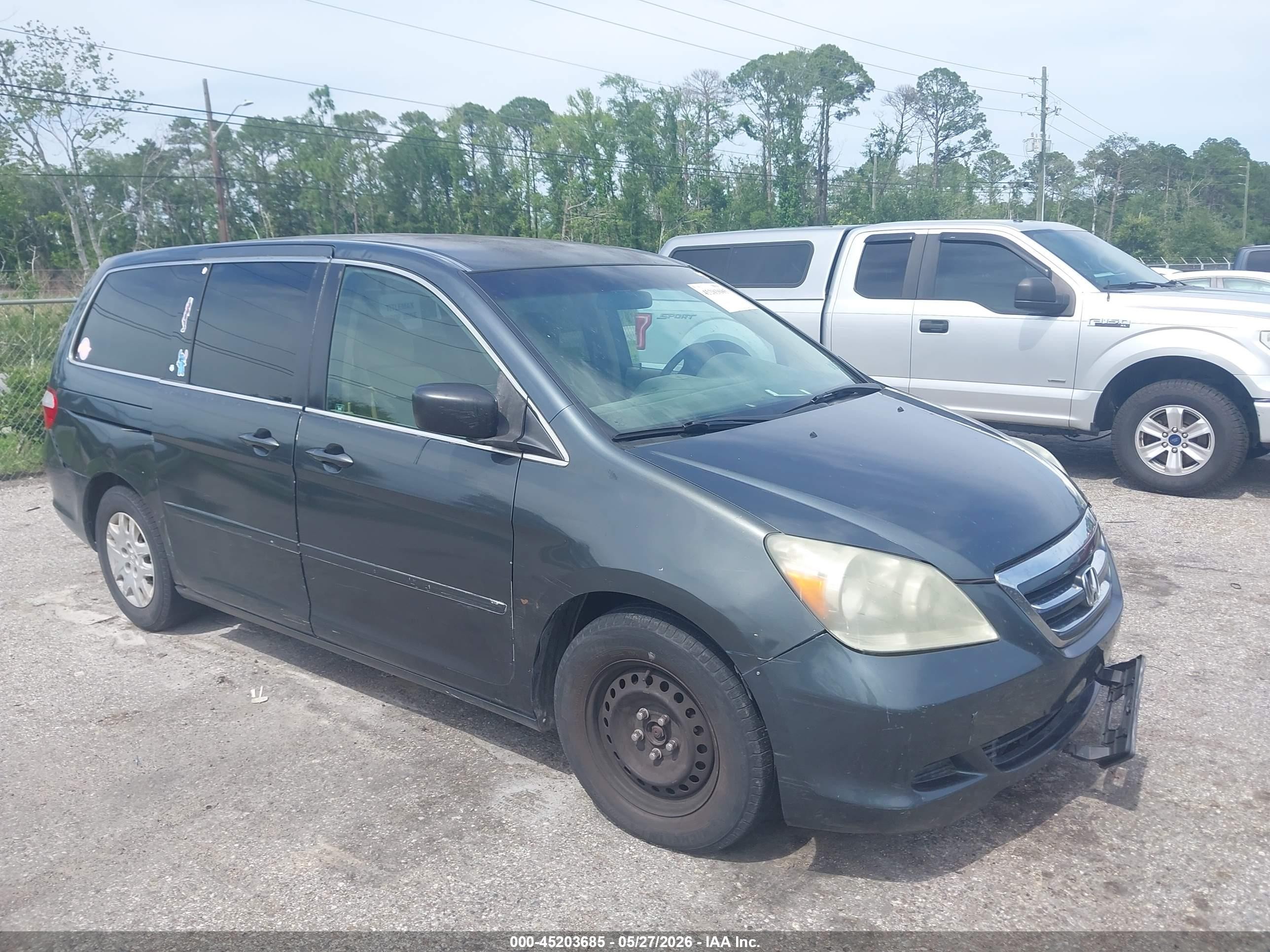 2006 Honda Odyssey Lx Синий vin: 5FNRL38256B108534