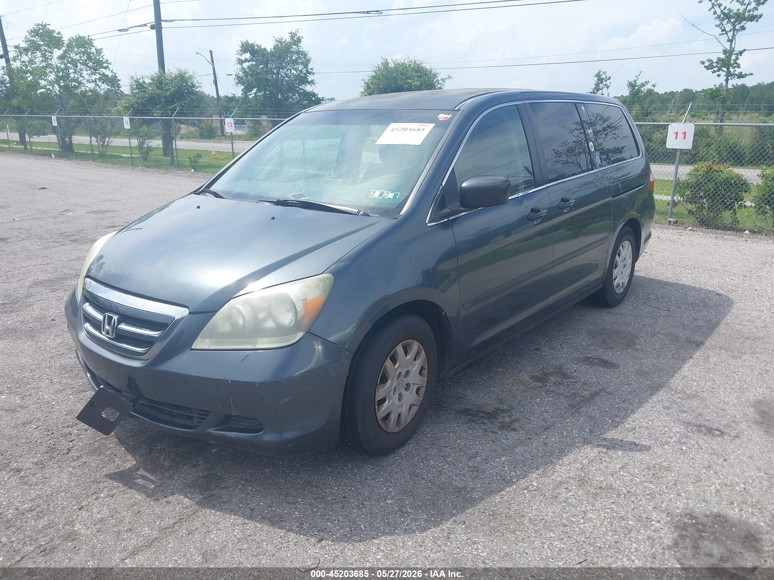 2006 Honda Odyssey Lx Синий vin: 5FNRL38256B108534