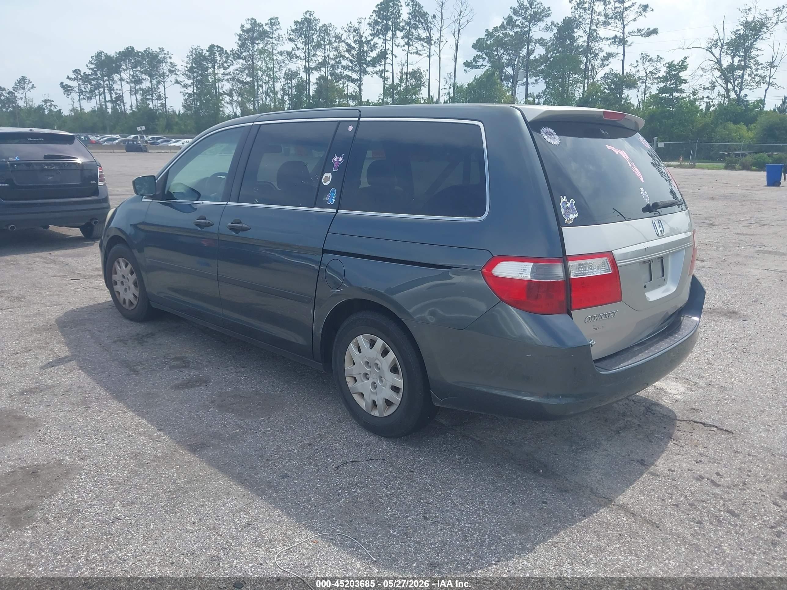 2006 Honda Odyssey Lx Синий vin: 5FNRL38256B108534