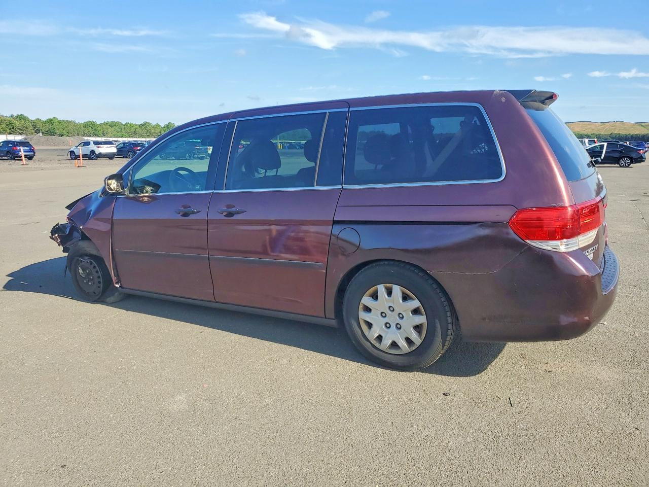 2009 Honda Odyssey Lx Maroon vin: 5FNRL38259B057931