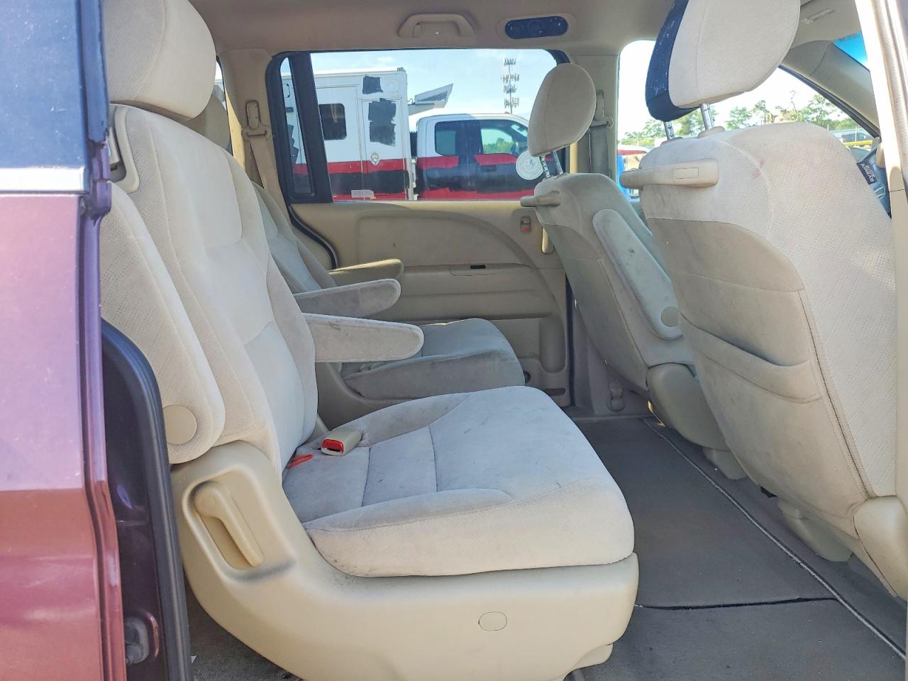 2009 Honda Odyssey Lx Maroon vin: 5FNRL38259B057931