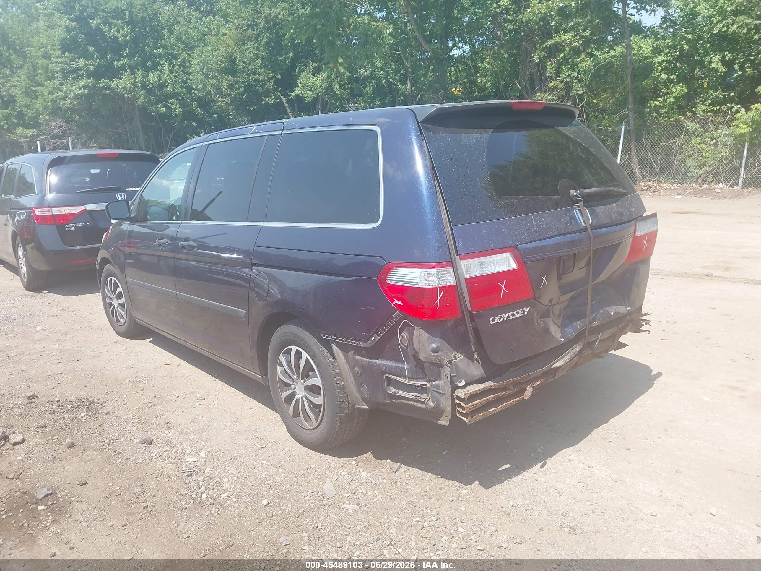 2006 Honda Odyssey Lx Blue vin: 5FNRL38266B111877