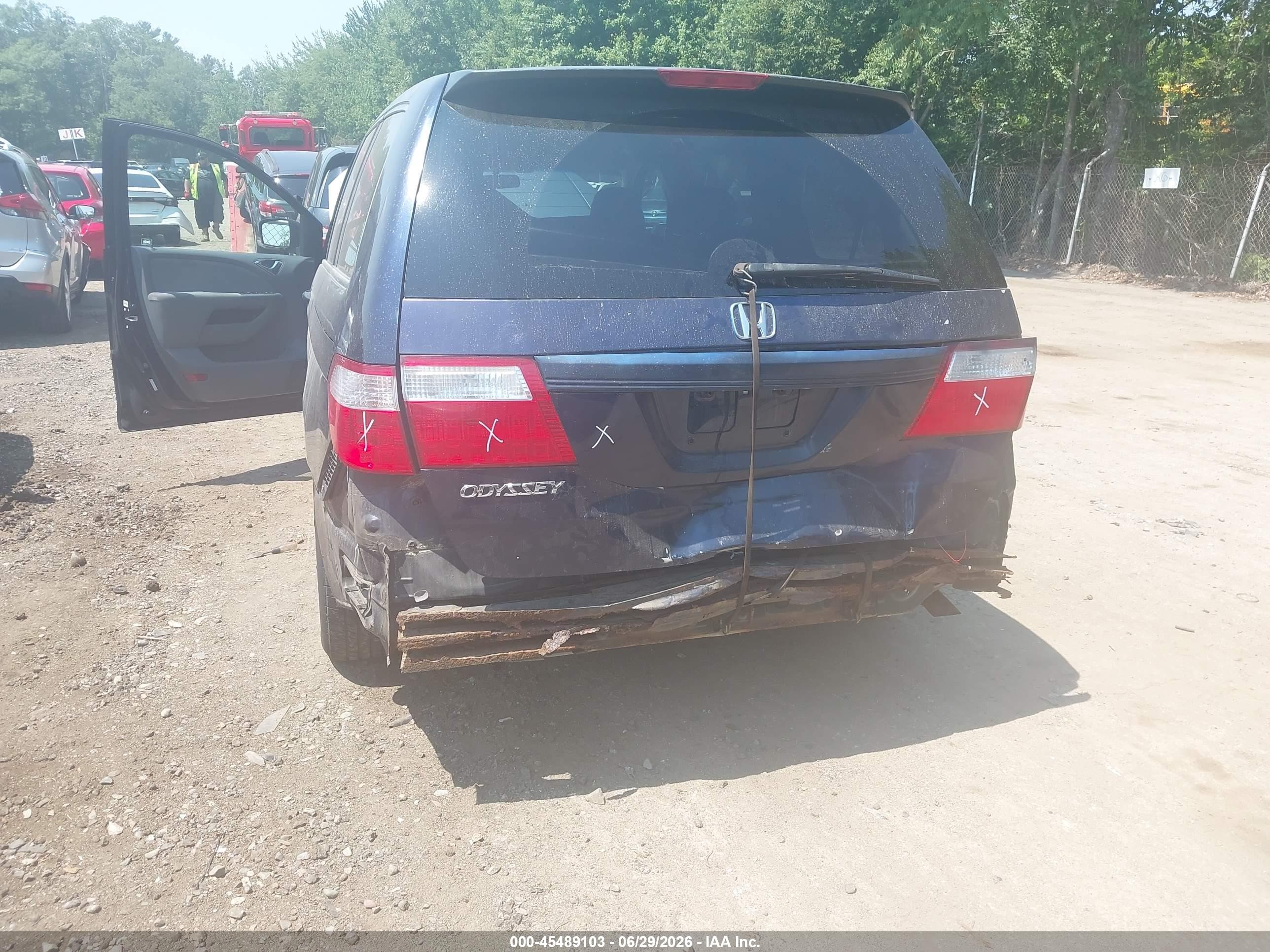 2006 Honda Odyssey Lx Blue vin: 5FNRL38266B111877