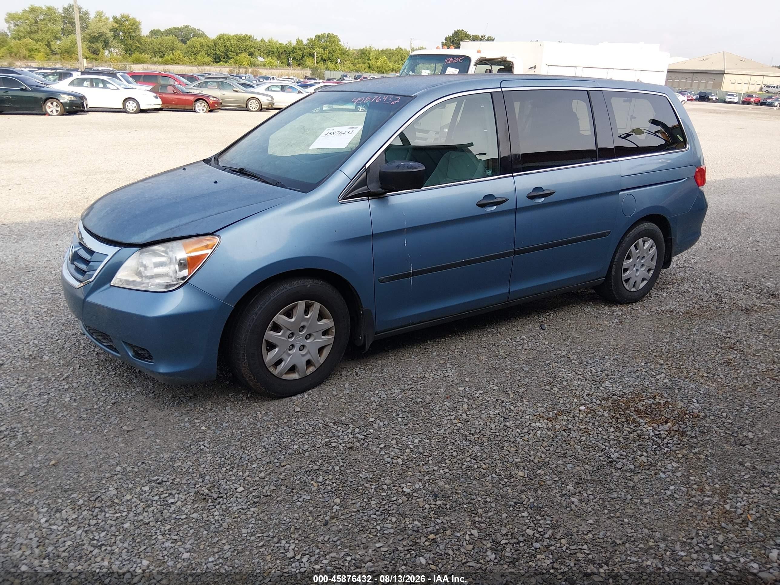 2009 Honda Odyssey Lx Blue vin: 5FNRL38269B052138