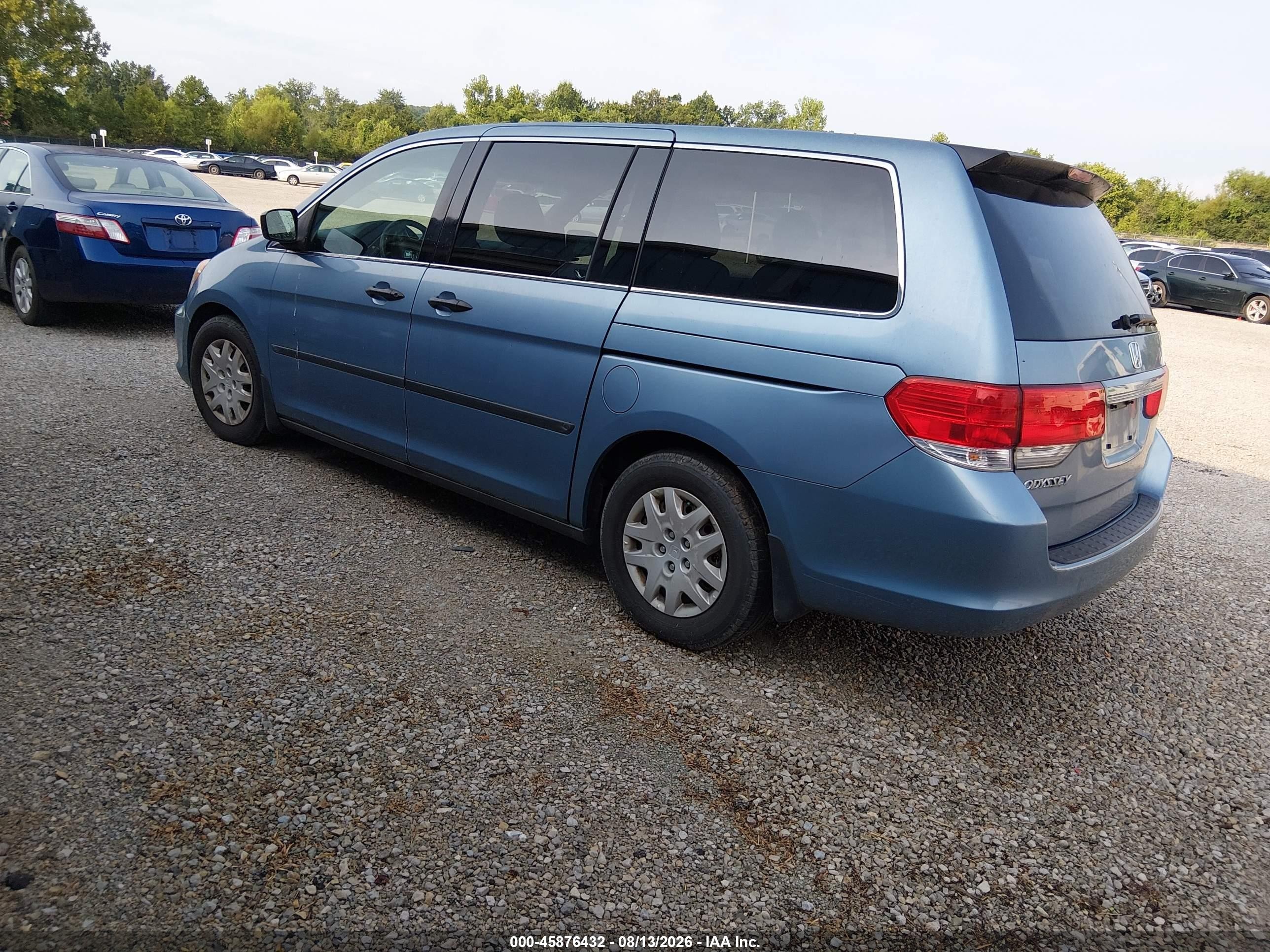 2009 Honda Odyssey Lx Blue vin: 5FNRL38269B052138