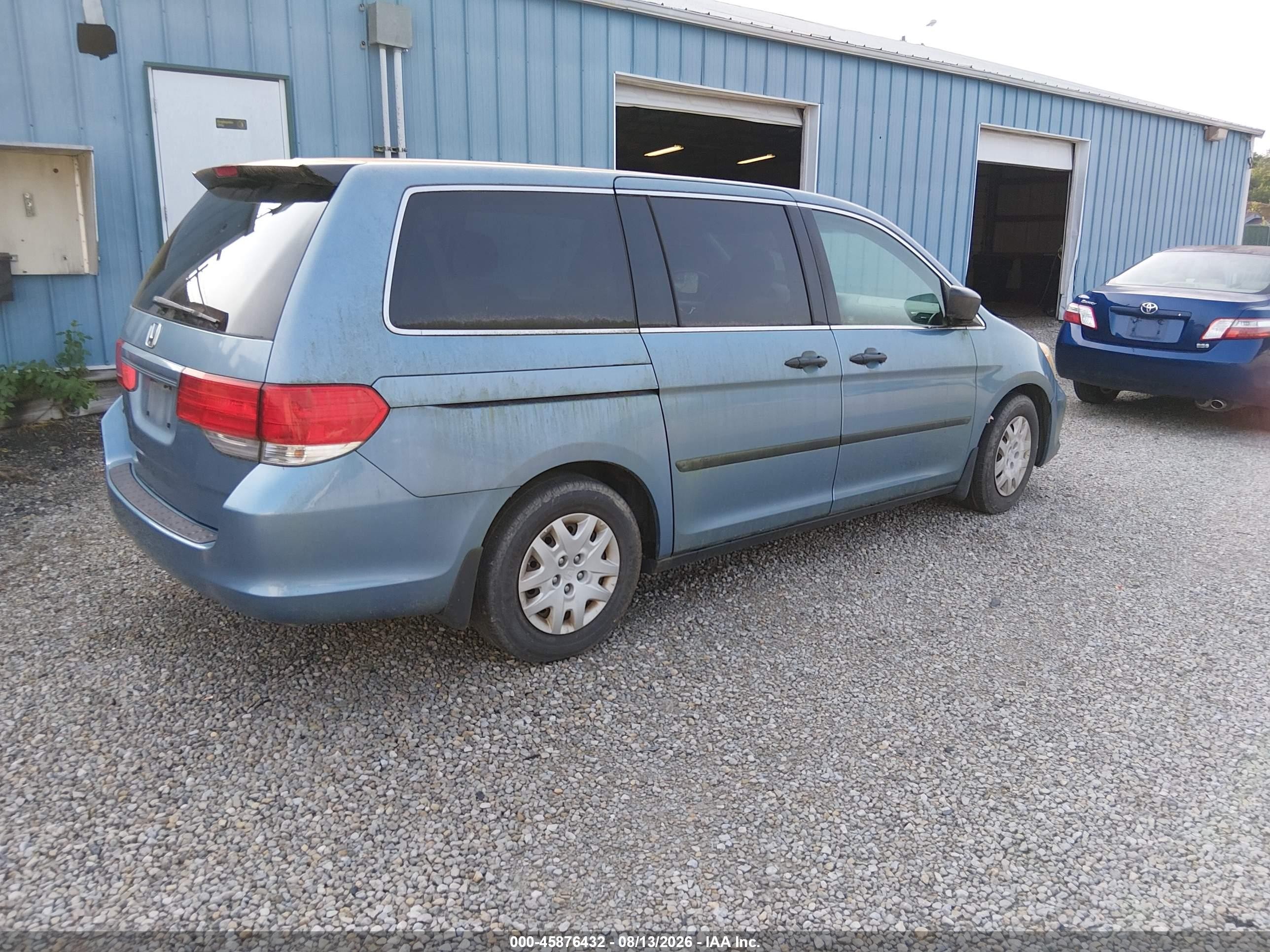 2009 Honda Odyssey Lx Blue vin: 5FNRL38269B052138