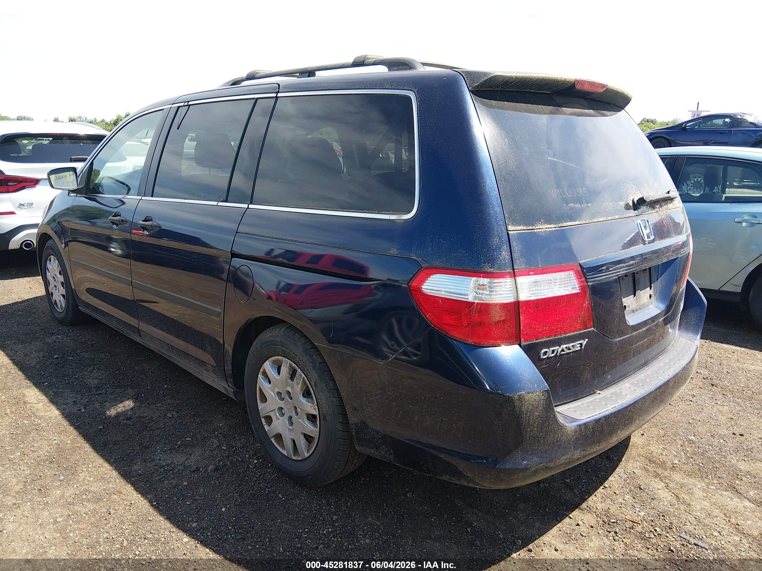 2006 Honda Odyssey Lx Blue vin: 5FNRL38276B048322