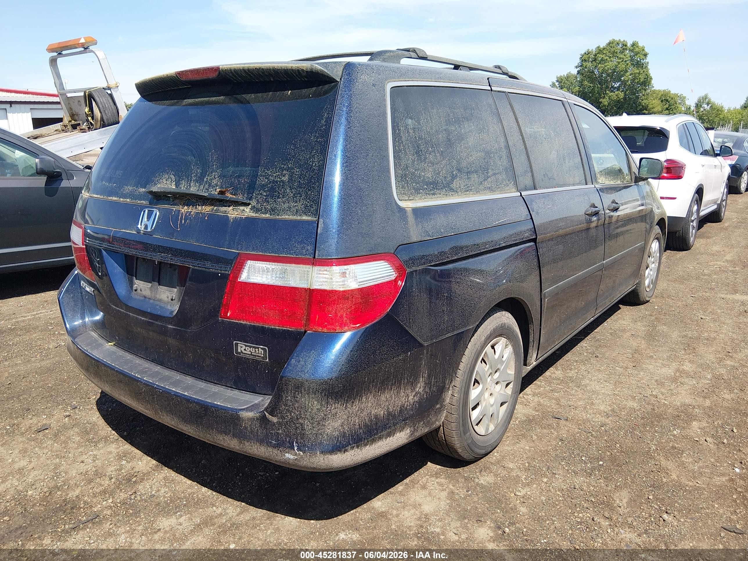 2006 Honda Odyssey Lx Blue vin: 5FNRL38276B048322