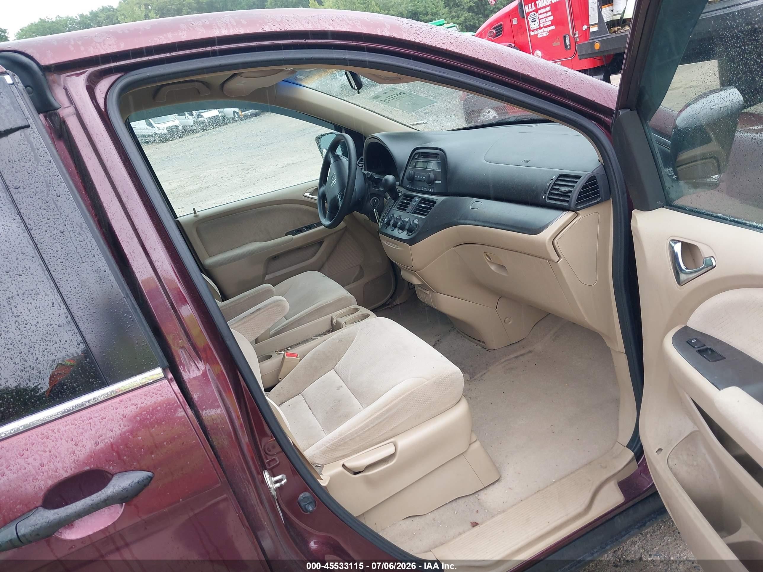 2007 Honda Odyssey Lx Orange vin: 5FNRL38277B021221