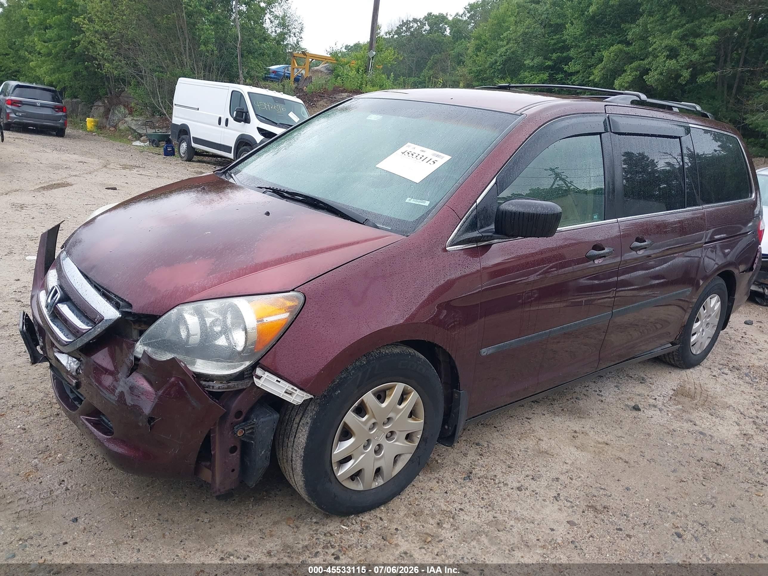 2007 Honda Odyssey Lx Orange vin: 5FNRL38277B021221