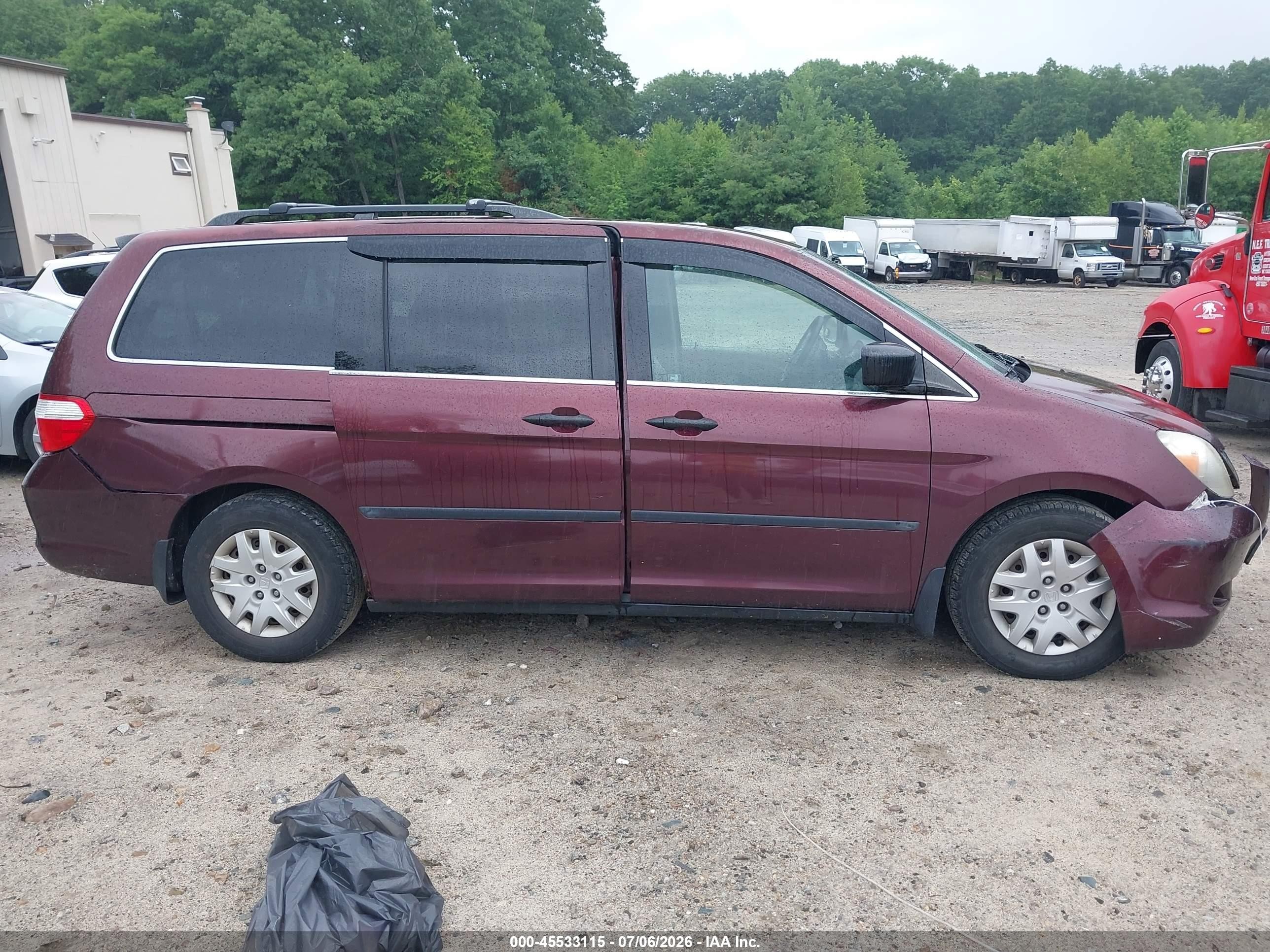 2007 Honda Odyssey Lx Orange vin: 5FNRL38277B021221
