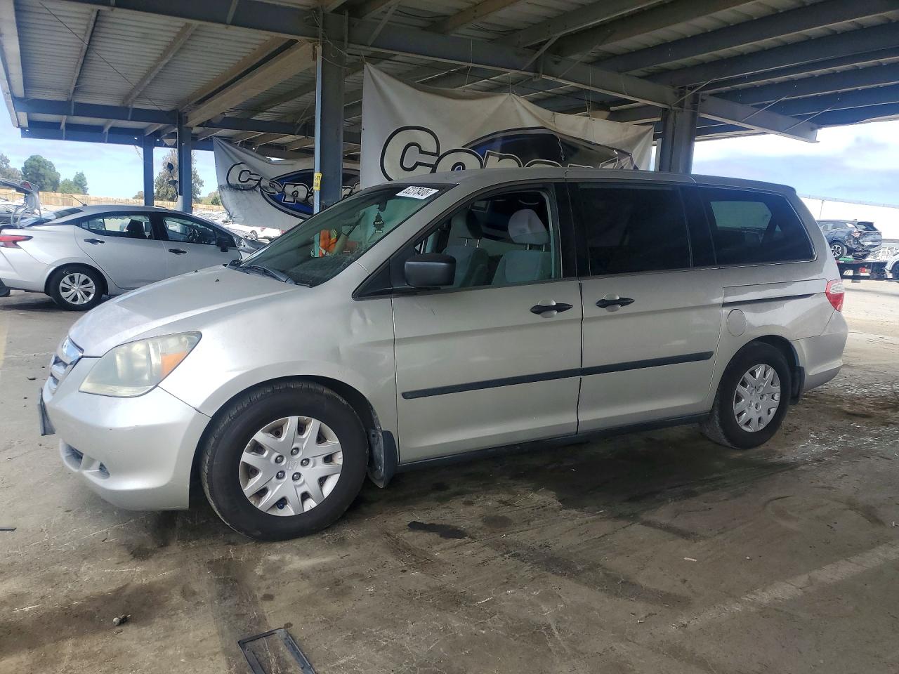 2007 Honda Odyssey Lx Silver vin: 5FNRL38277B048340