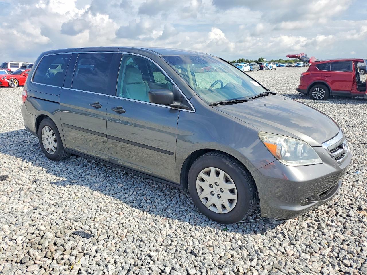 2007 Honda Odyssey Lx Gray vin: 5FNRL38277B061167