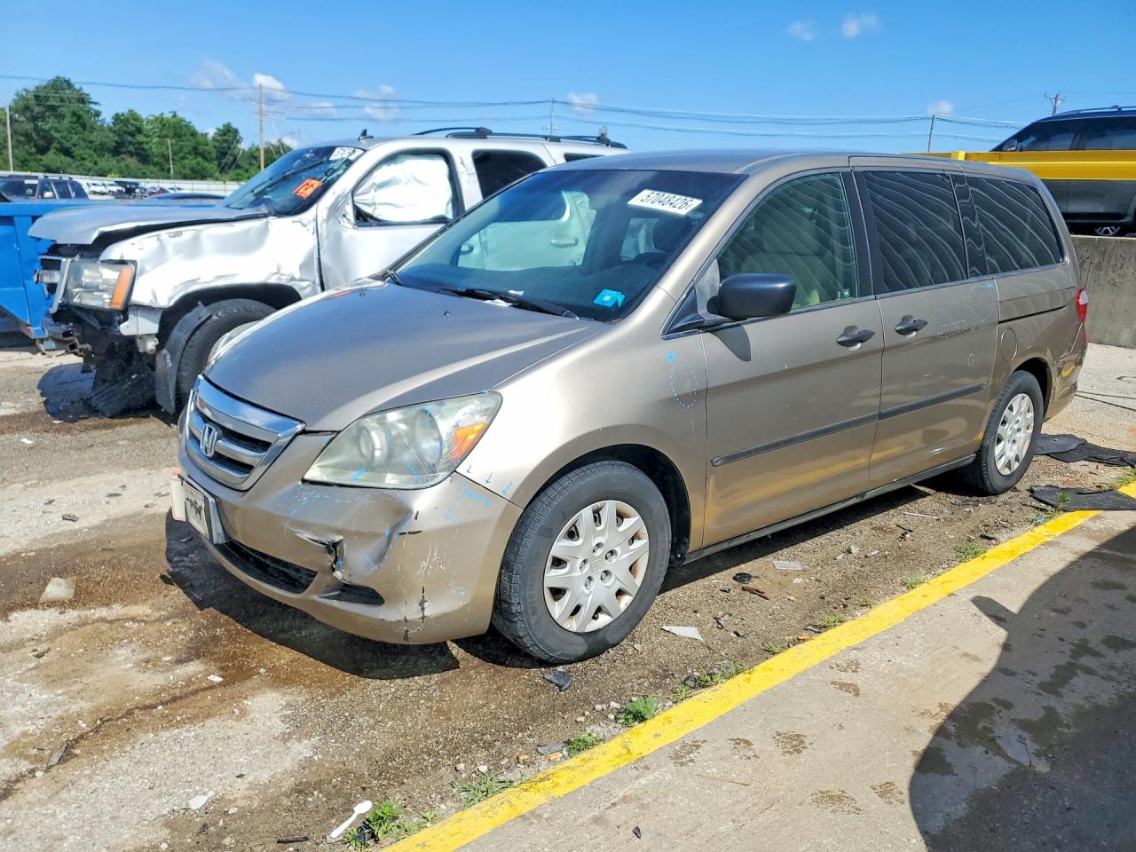 2005 Honda Odyssey Lx Tan vin: 5FNRL38285B099438