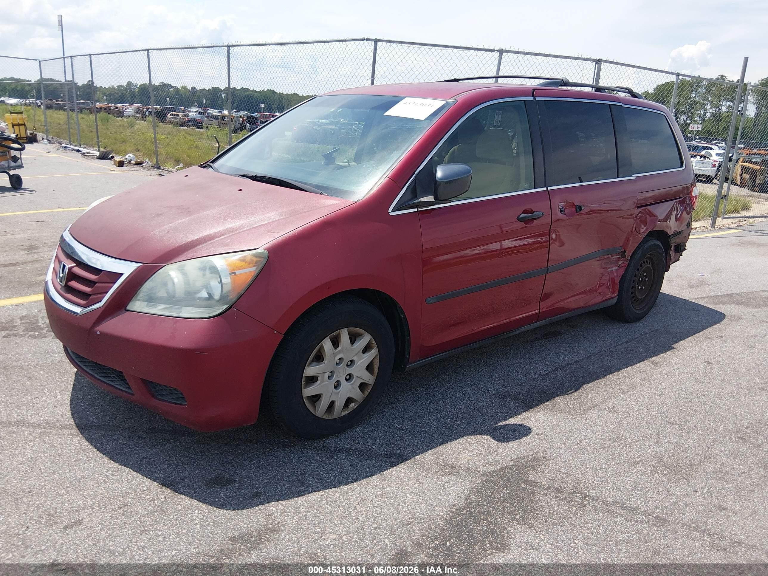 2006 Honda Odyssey Lx Red vin: 5FNRL38286B076193