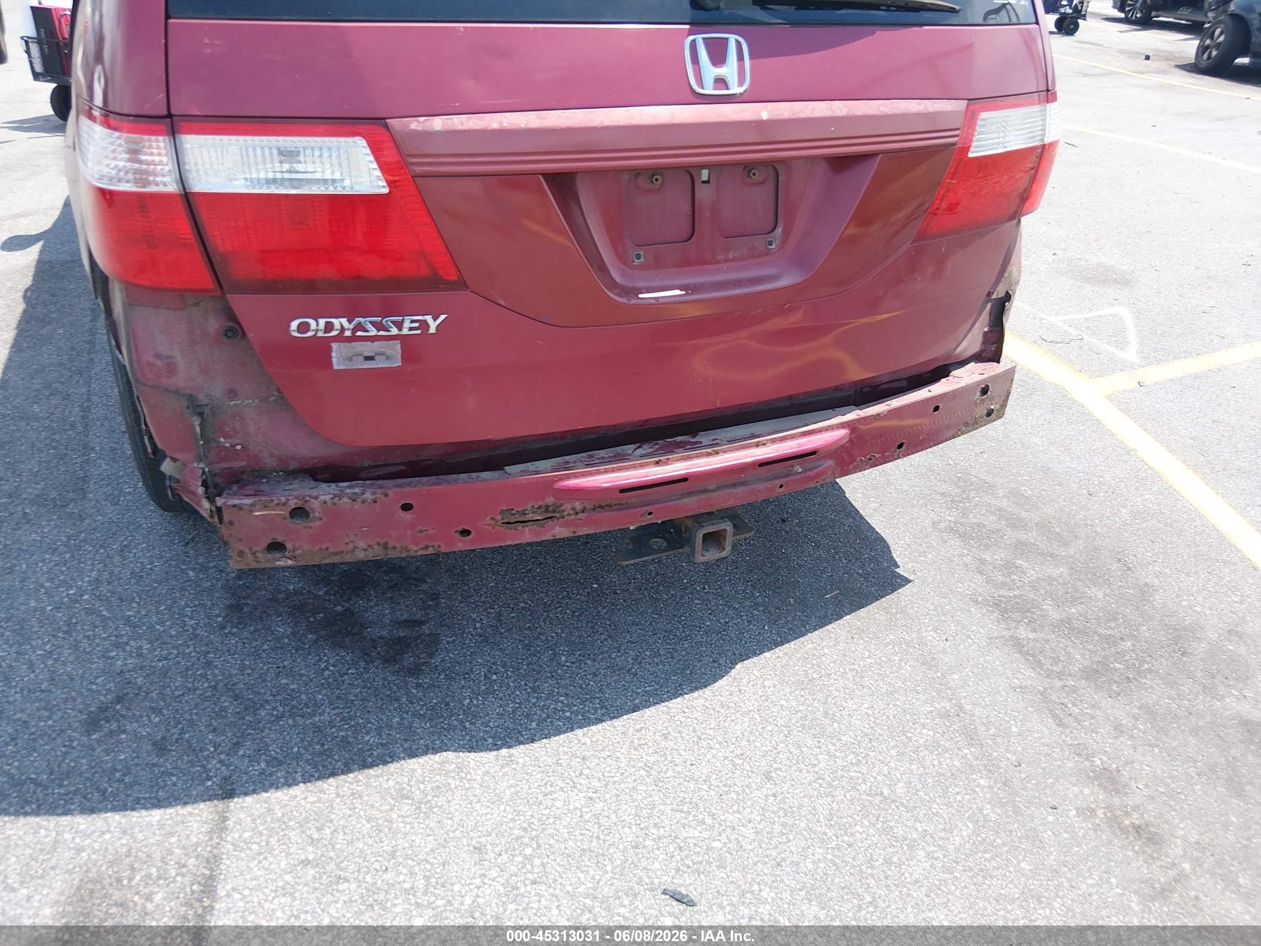 2006 Honda Odyssey Lx Red vin: 5FNRL38286B076193