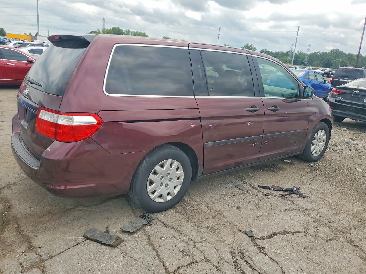2007 Honda Odyssey Lx Темно-бордовый vin: 5FNRL38287B011670