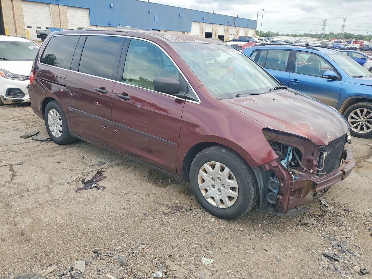 2007 Honda Odyssey Lx Темно-бордовый vin: 5FNRL38287B011670