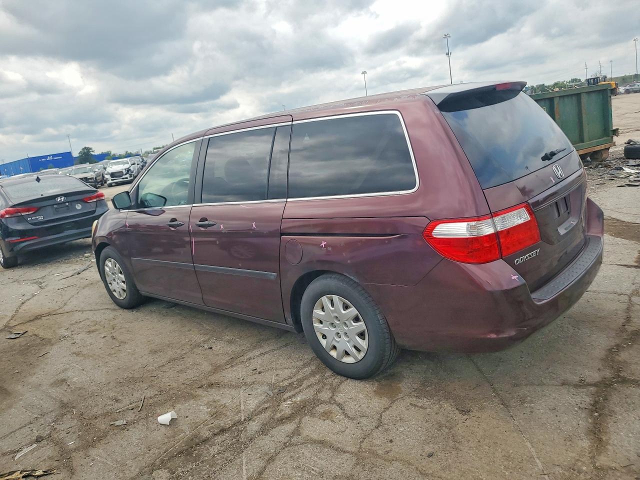 2007 Honda Odyssey Lx Темно-бордовый vin: 5FNRL38287B011670