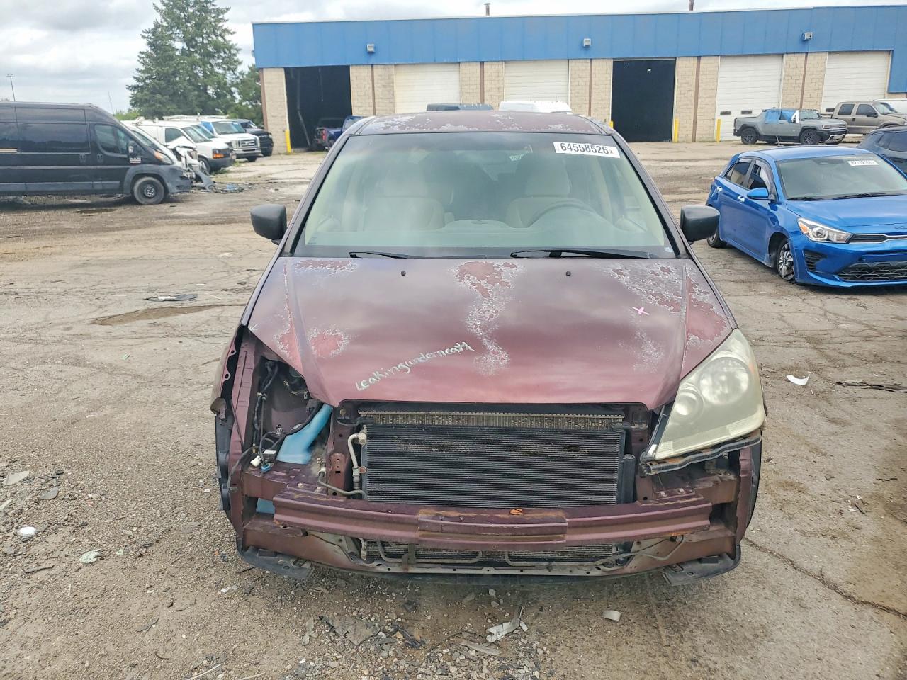 2007 Honda Odyssey Lx Темно-бордовый vin: 5FNRL38287B011670
