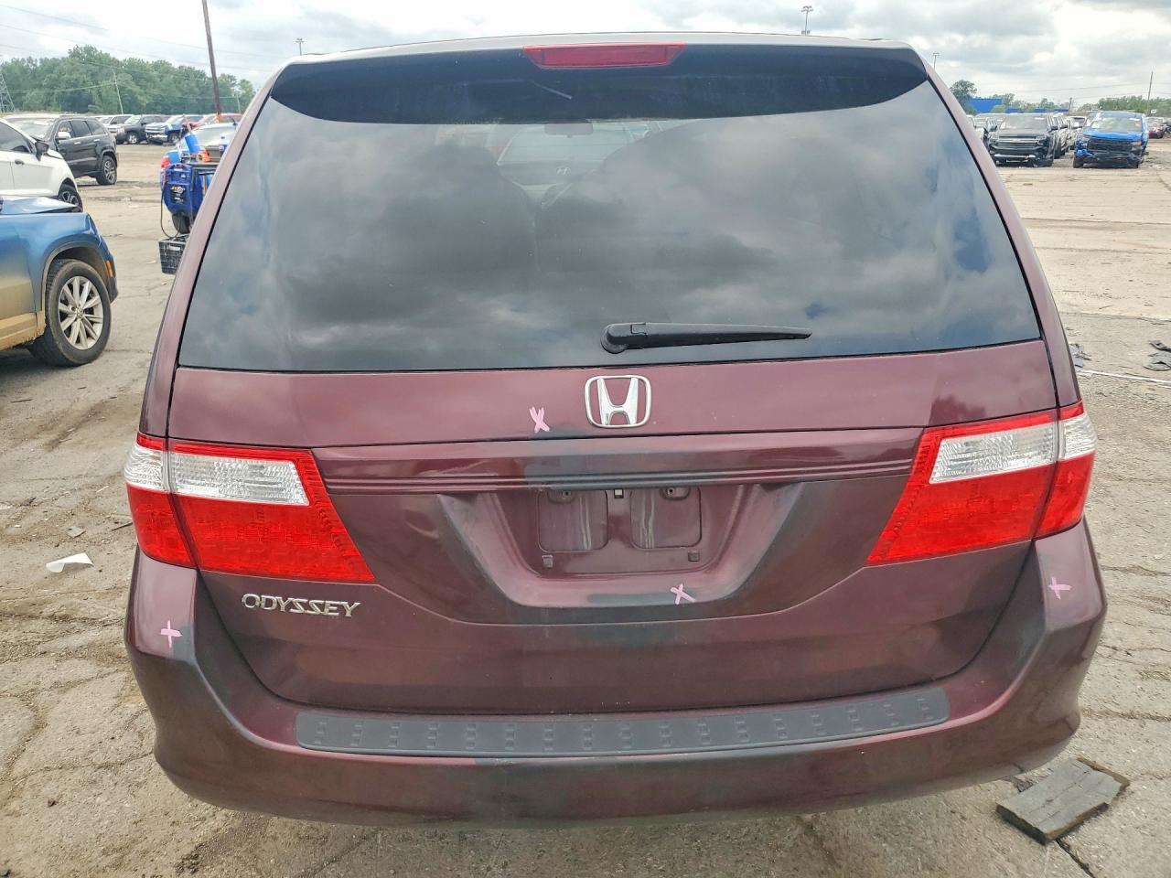 2007 Honda Odyssey Lx Темно-бордовый vin: 5FNRL38287B011670