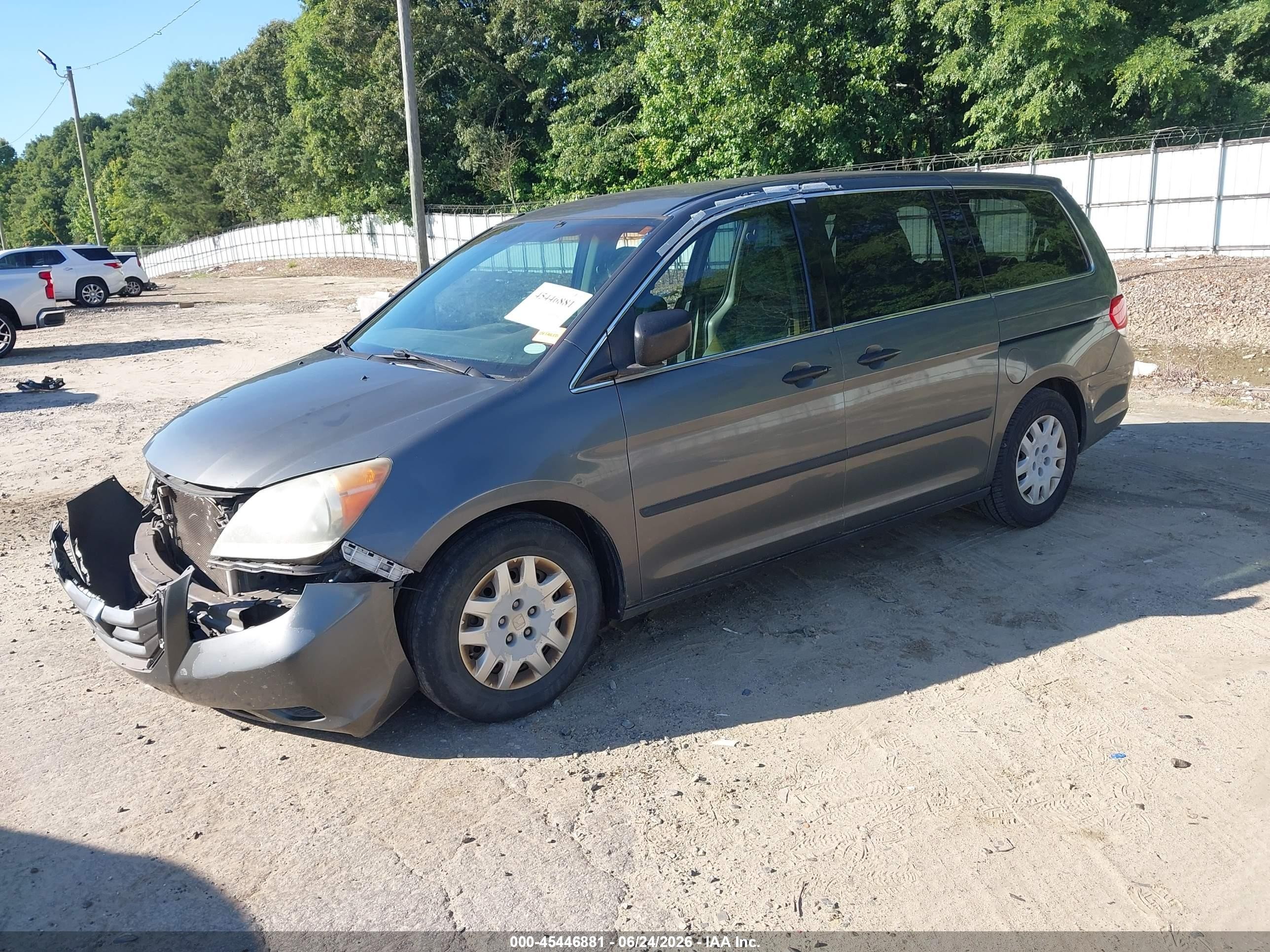 2008 Honda Odyssey Lx Gray vin: 5FNRL38288B076035