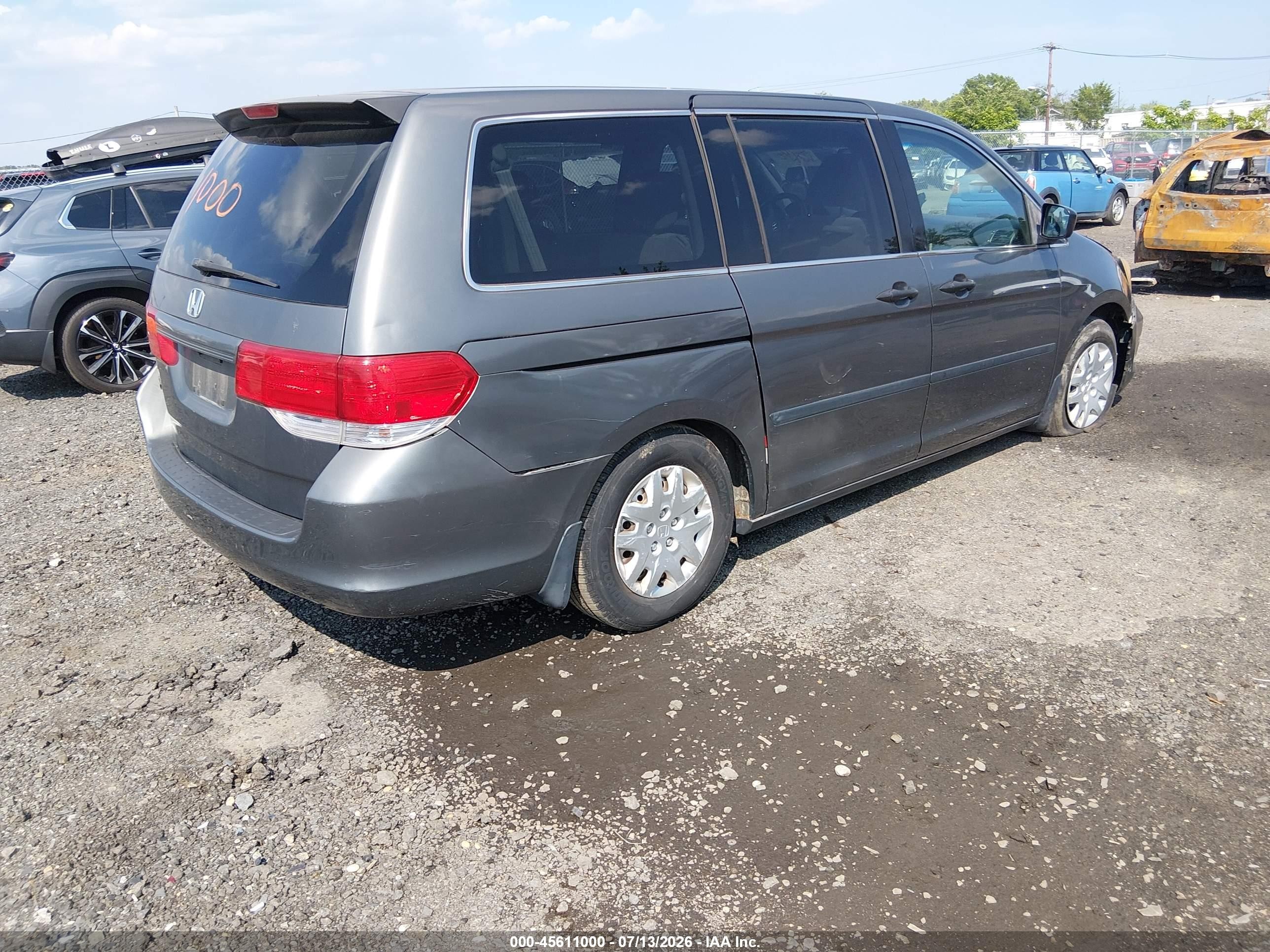 2008 Honda Odyssey Lx Серый vin: 5FNRL38298B069305