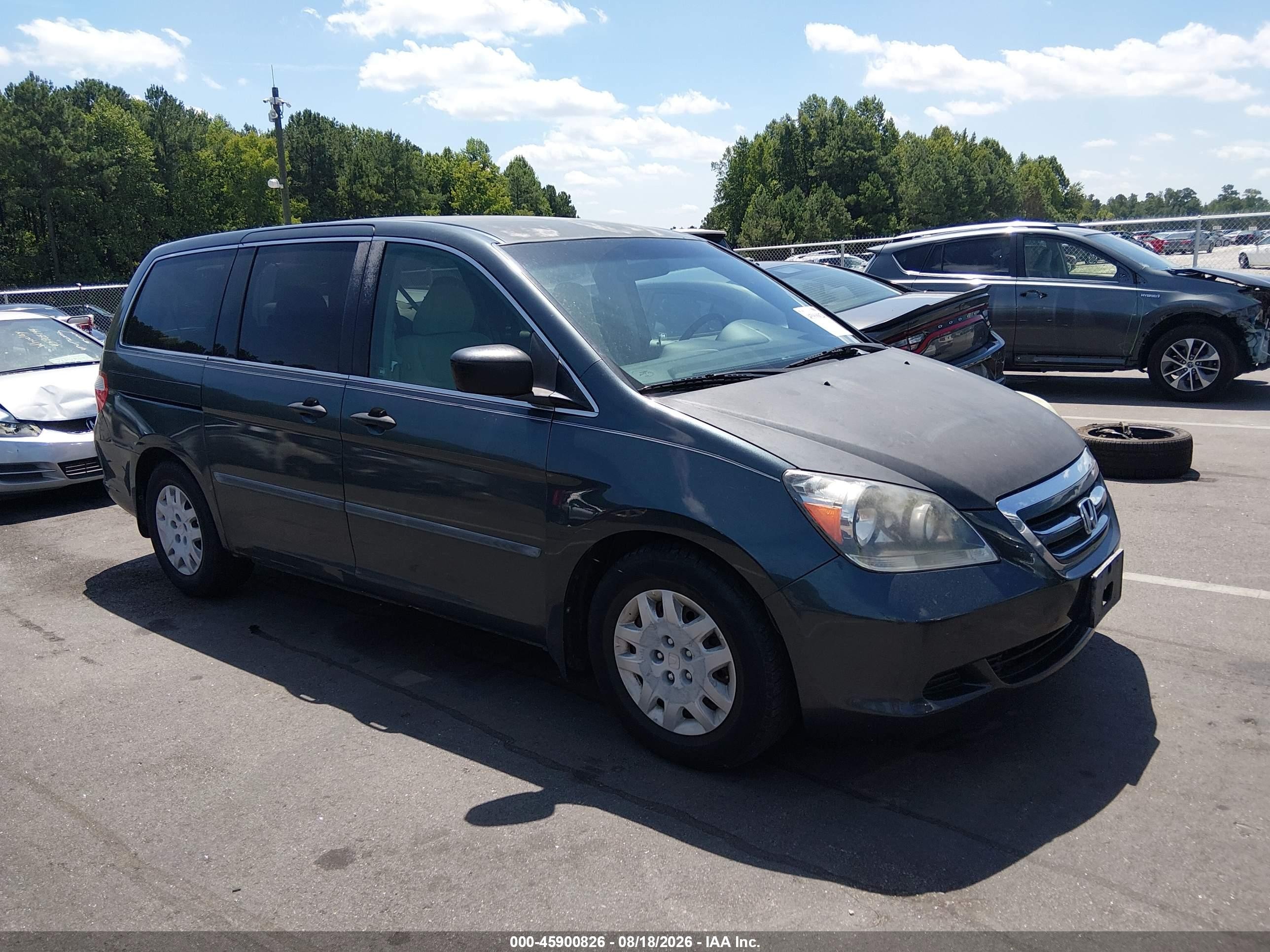 2005 Honda Odyssey Lx Gray vin: 5FNRL382X5B096122