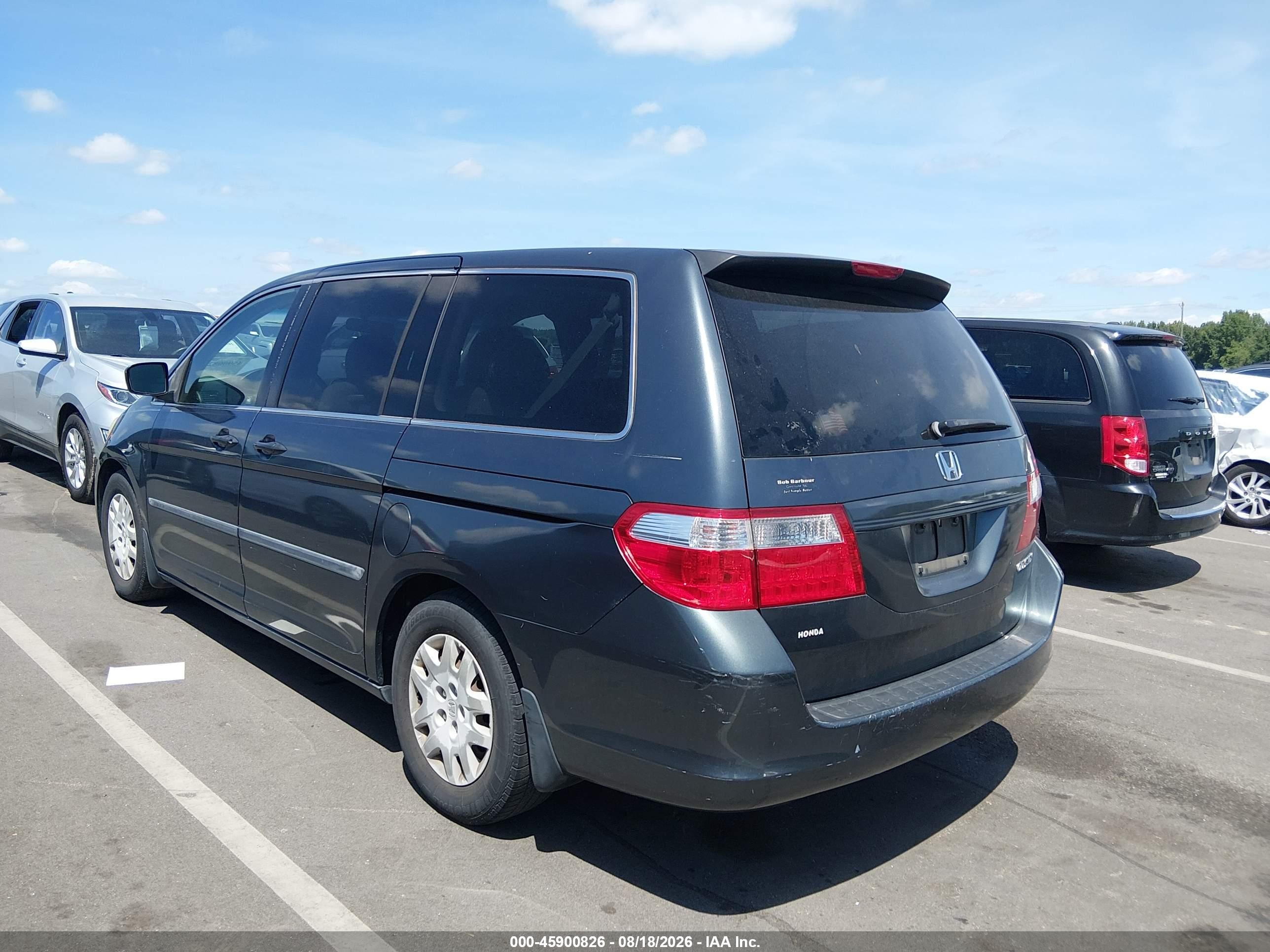 2005 Honda Odyssey Lx Gray vin: 5FNRL382X5B096122