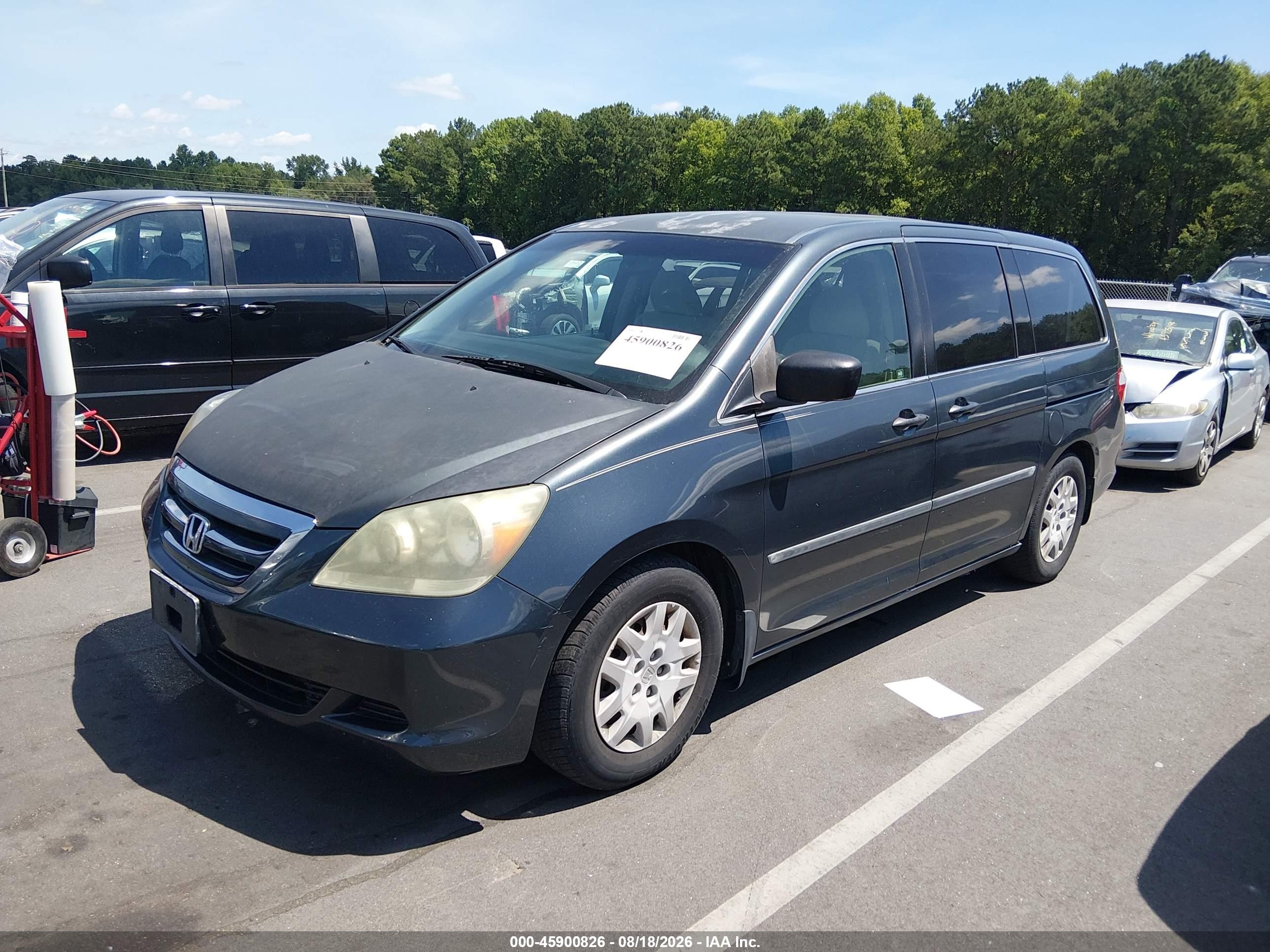 2005 Honda Odyssey Lx Gray vin: 5FNRL382X5B096122