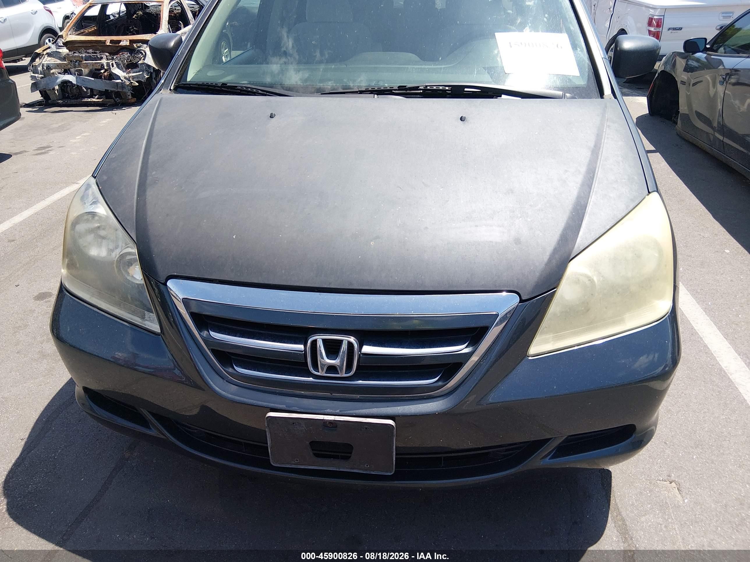 2005 Honda Odyssey Lx Gray vin: 5FNRL382X5B096122