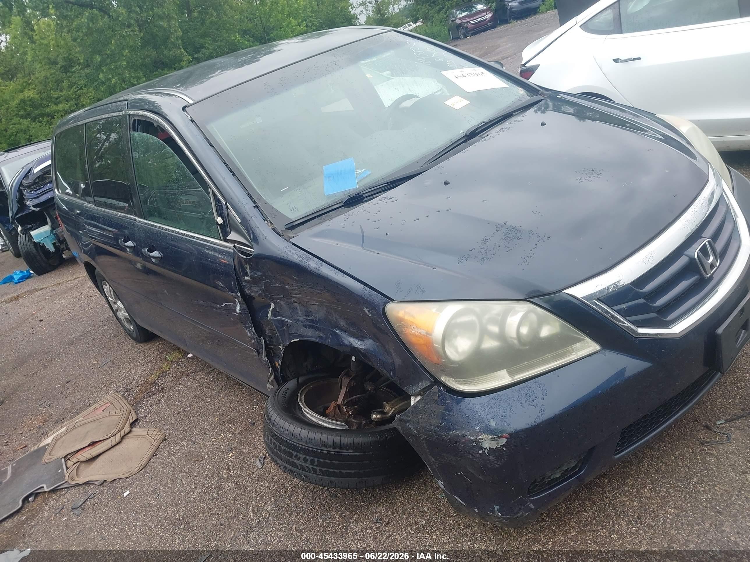 2009 Honda Odyssey Lx Black vin: 5FNRL382X9B023127