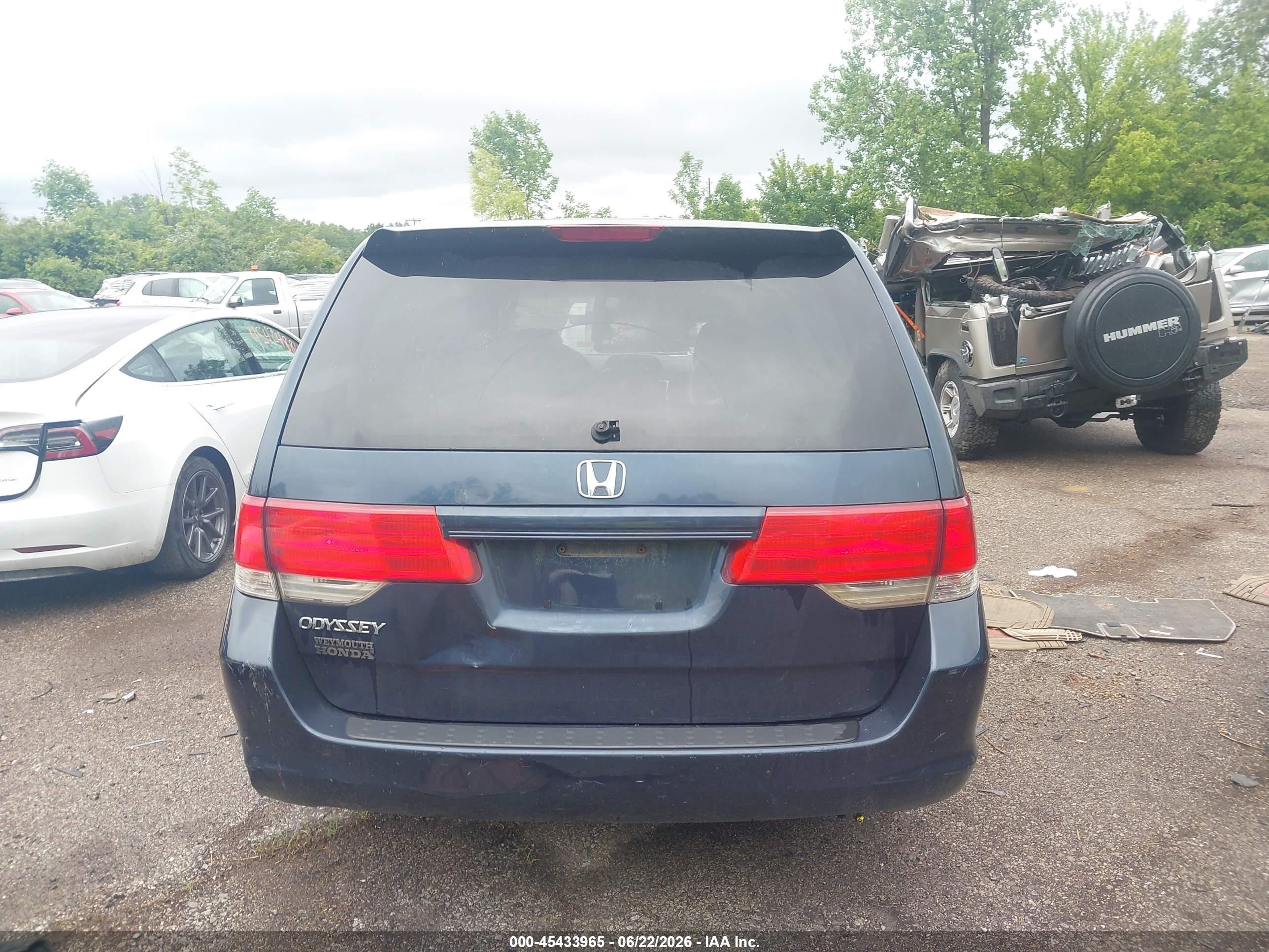 2009 Honda Odyssey Lx Black vin: 5FNRL382X9B023127
